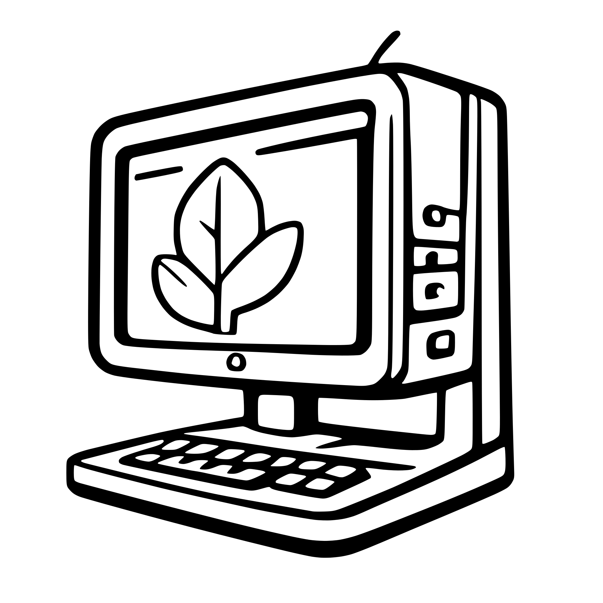AI-generated SVG of 'desktop computer line art logo'