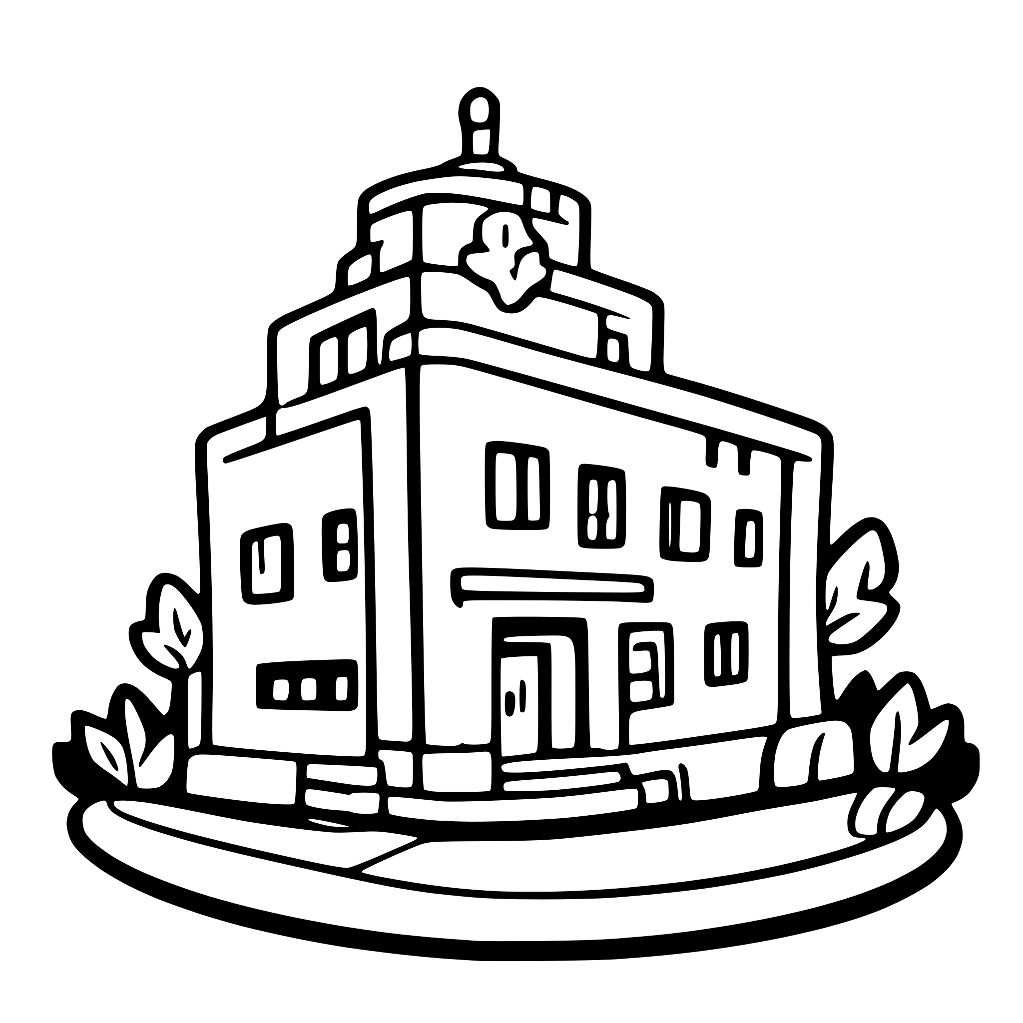 AI-generated SVG of a bulding of hospital