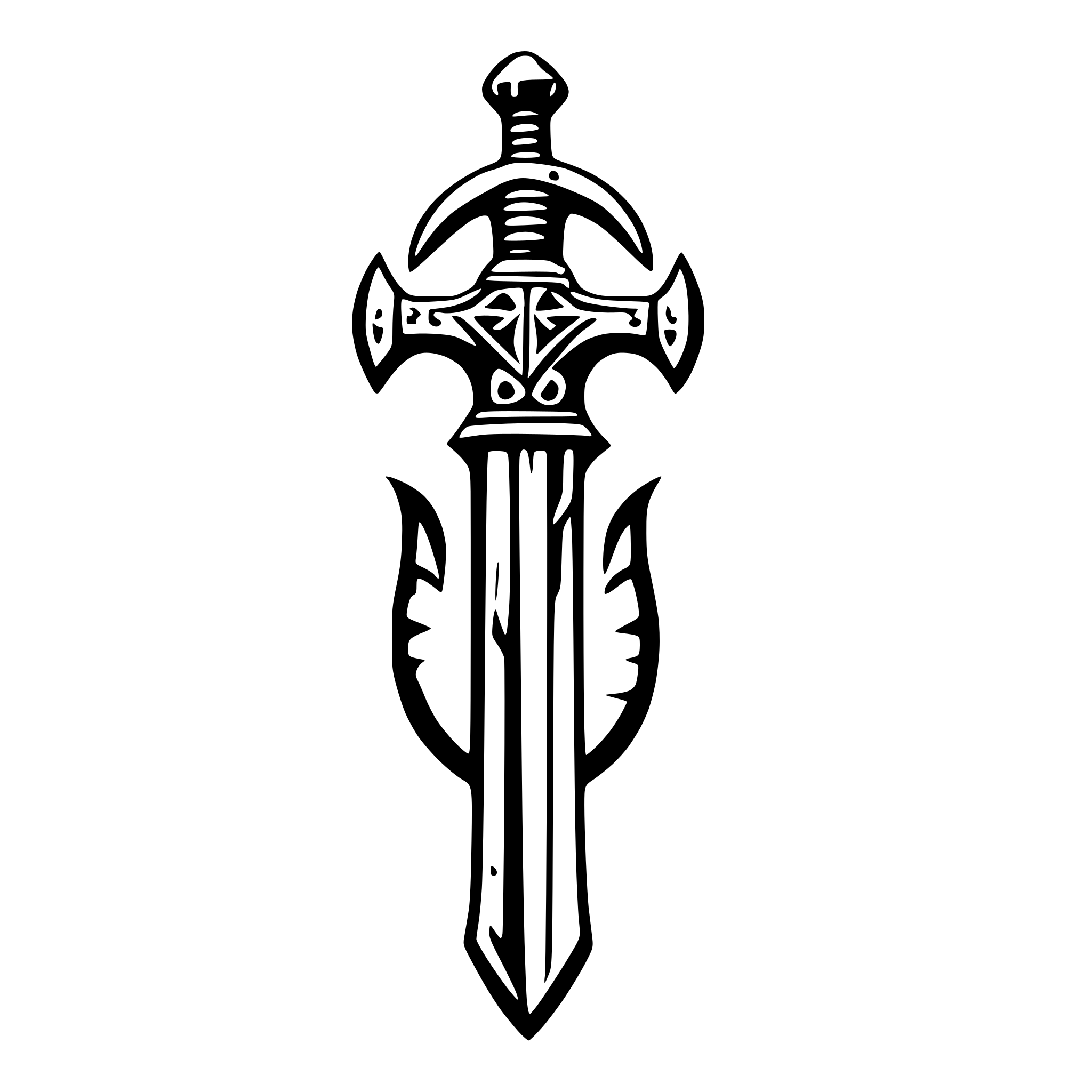 AI-generated SVG of 'symmetrical middle age warhammer'
