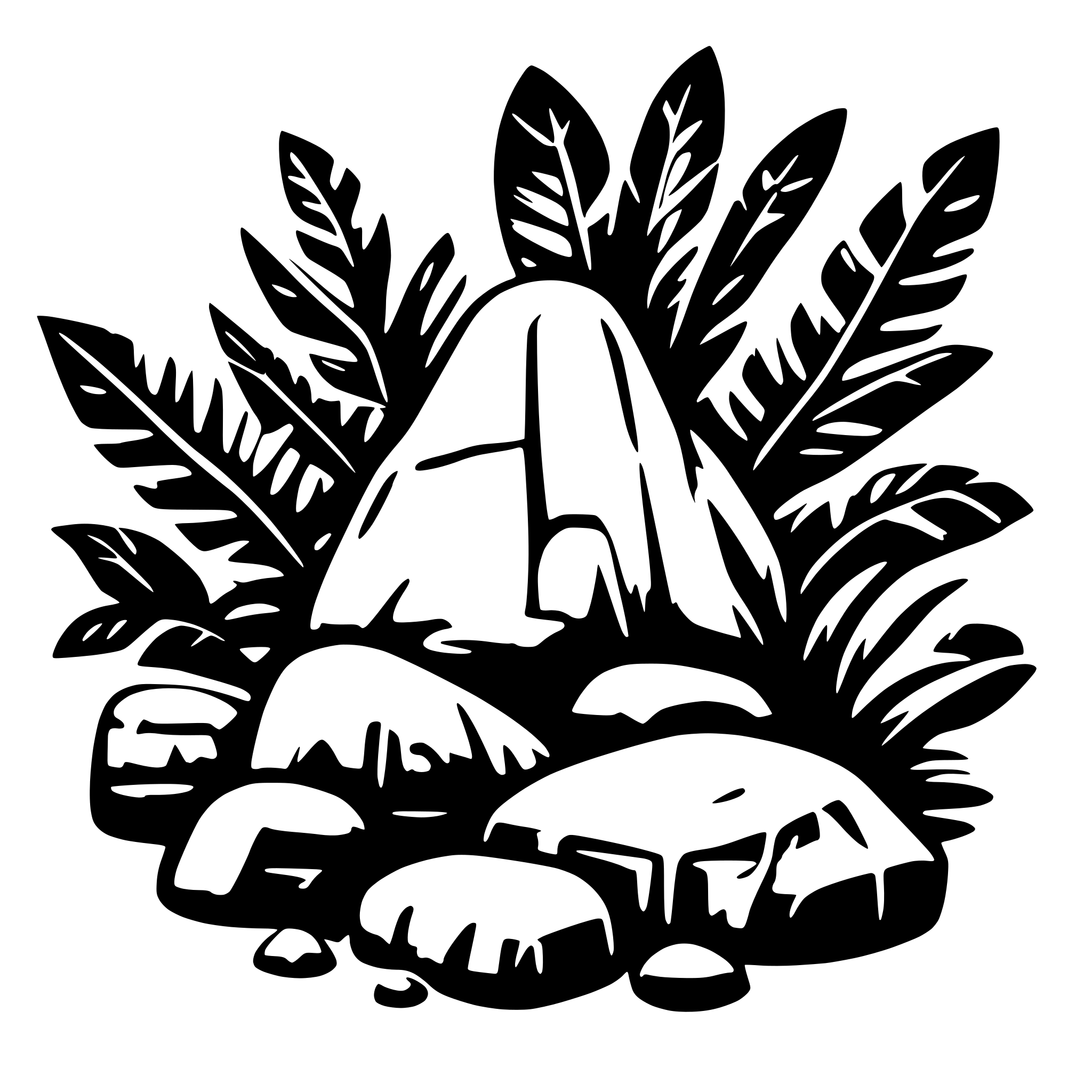 AI-generated SVG of 'jungle stones'