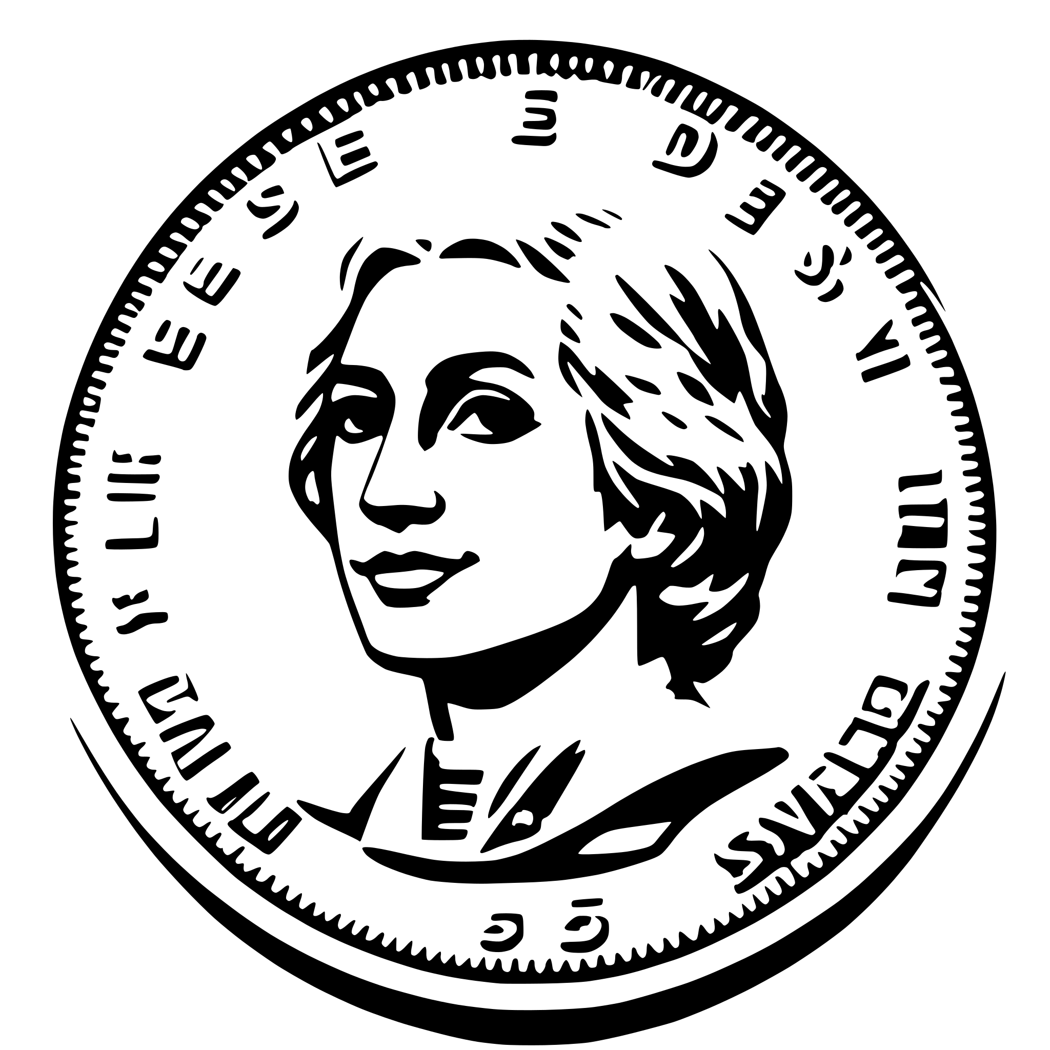 AI-generated SVG of a $5 COIN