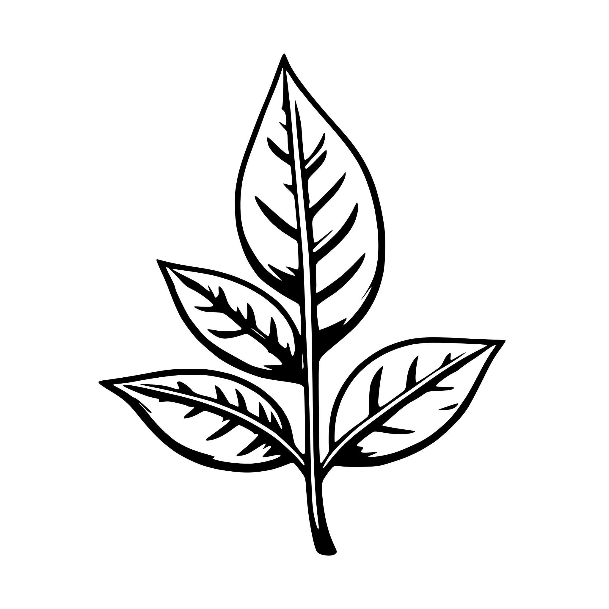 AI-generated SVG of 'green leaf, basic'