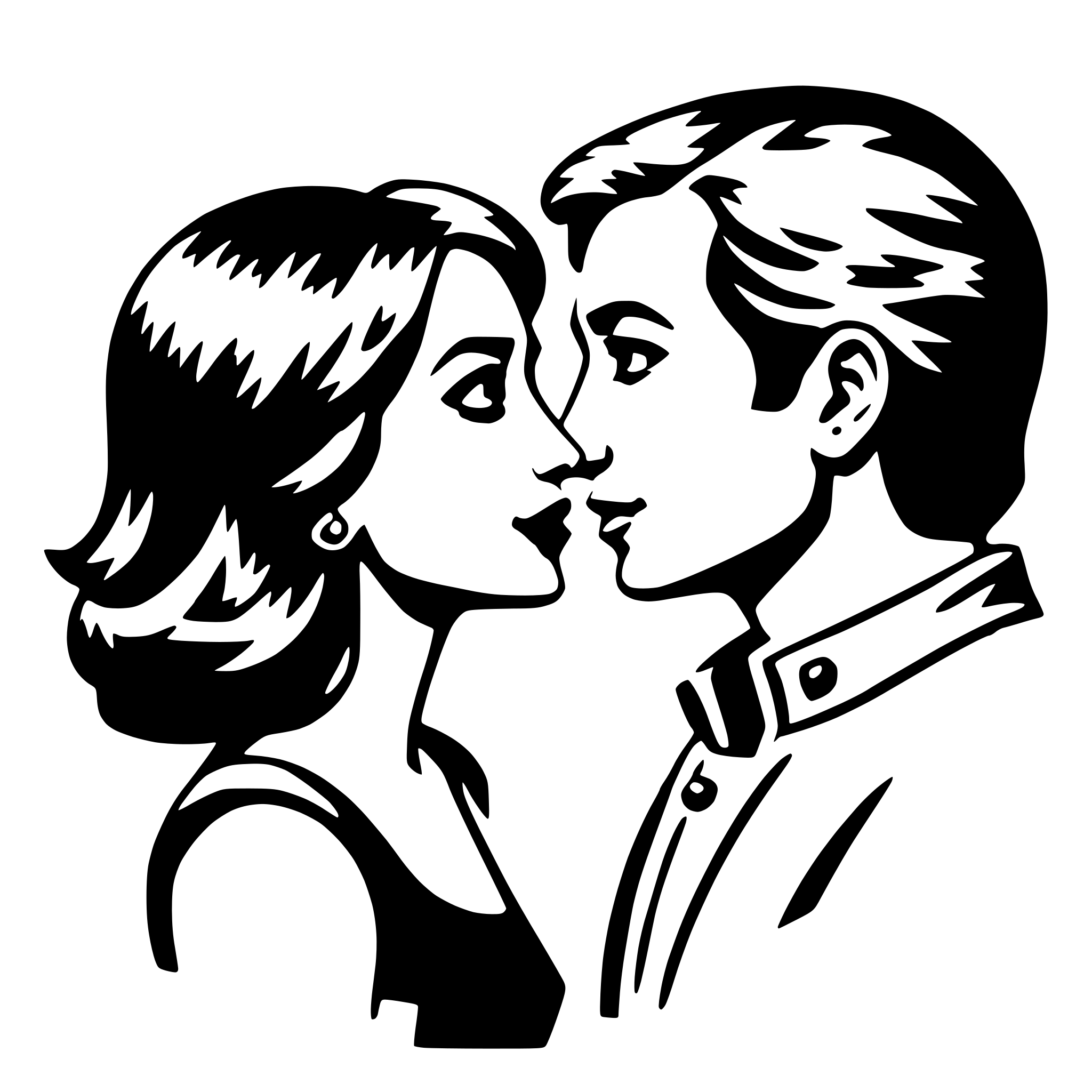 AI-generated SVG of 'whispering sweet nothings'
