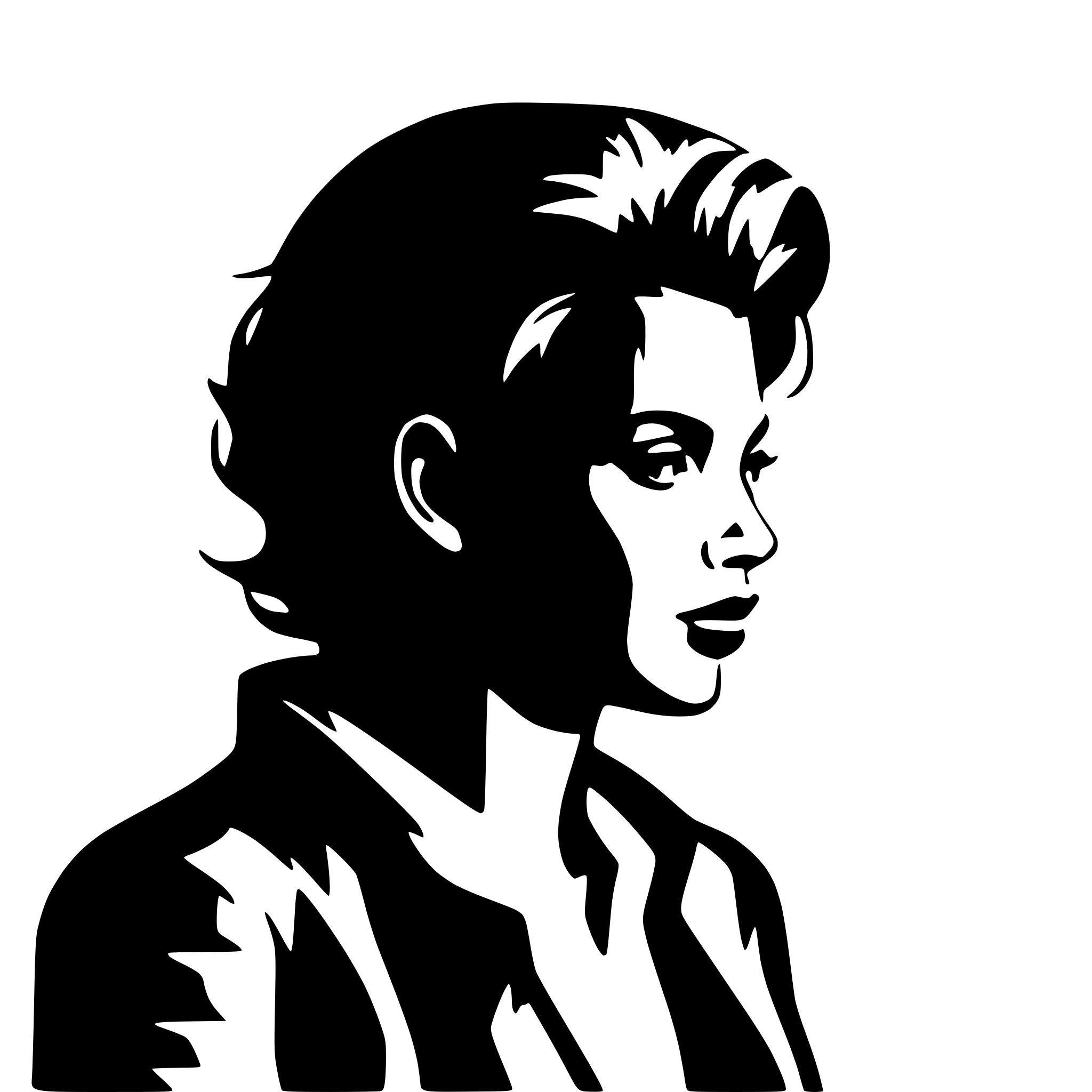 AI-generated SVG of 'elvis hair silhouette, side'