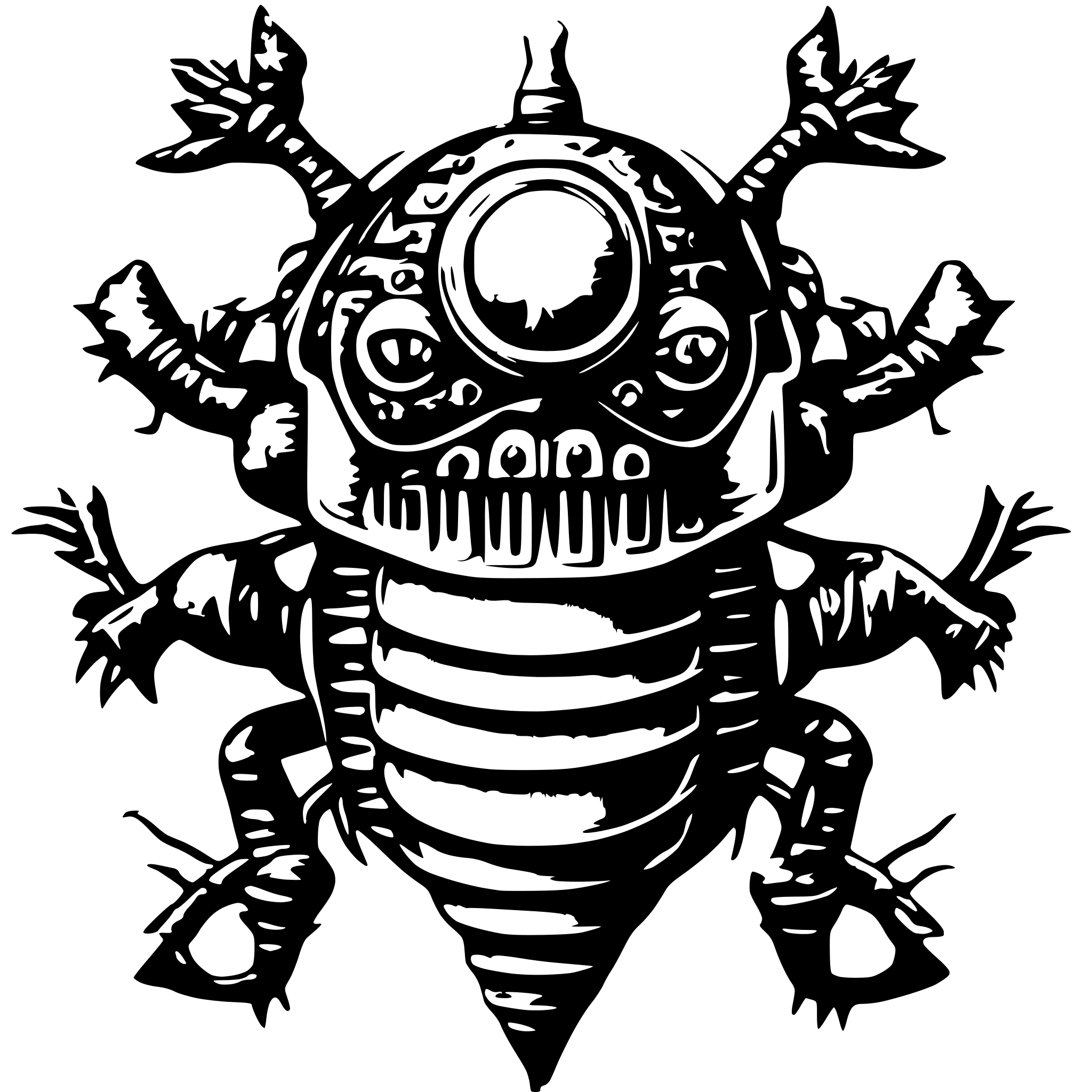 AI-generated SVG of 'un énorme scarabé'