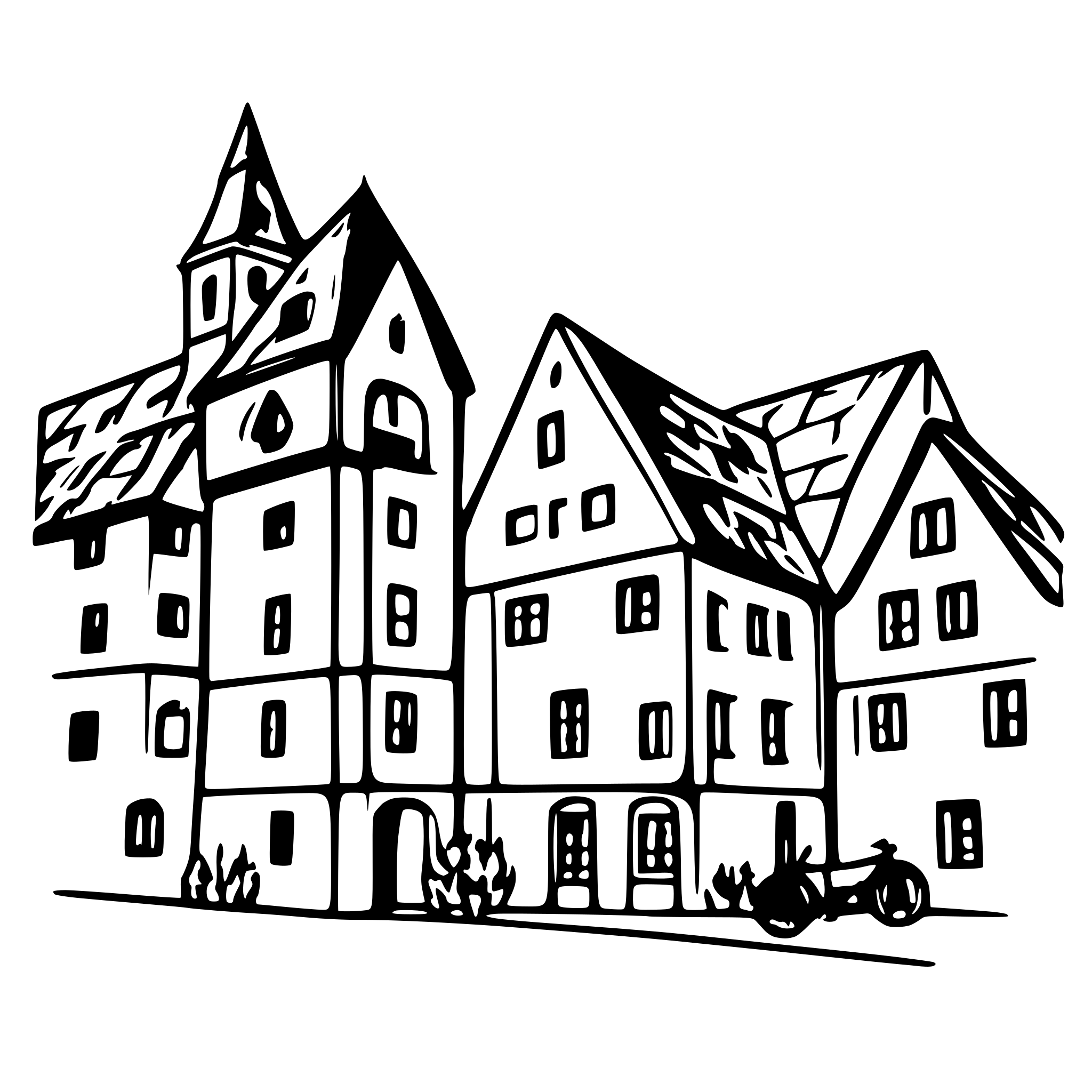 AI-generated SVG of a City of Ulm, Germany in 1879, with classic buildings and small-town atmosphere in the 19th century