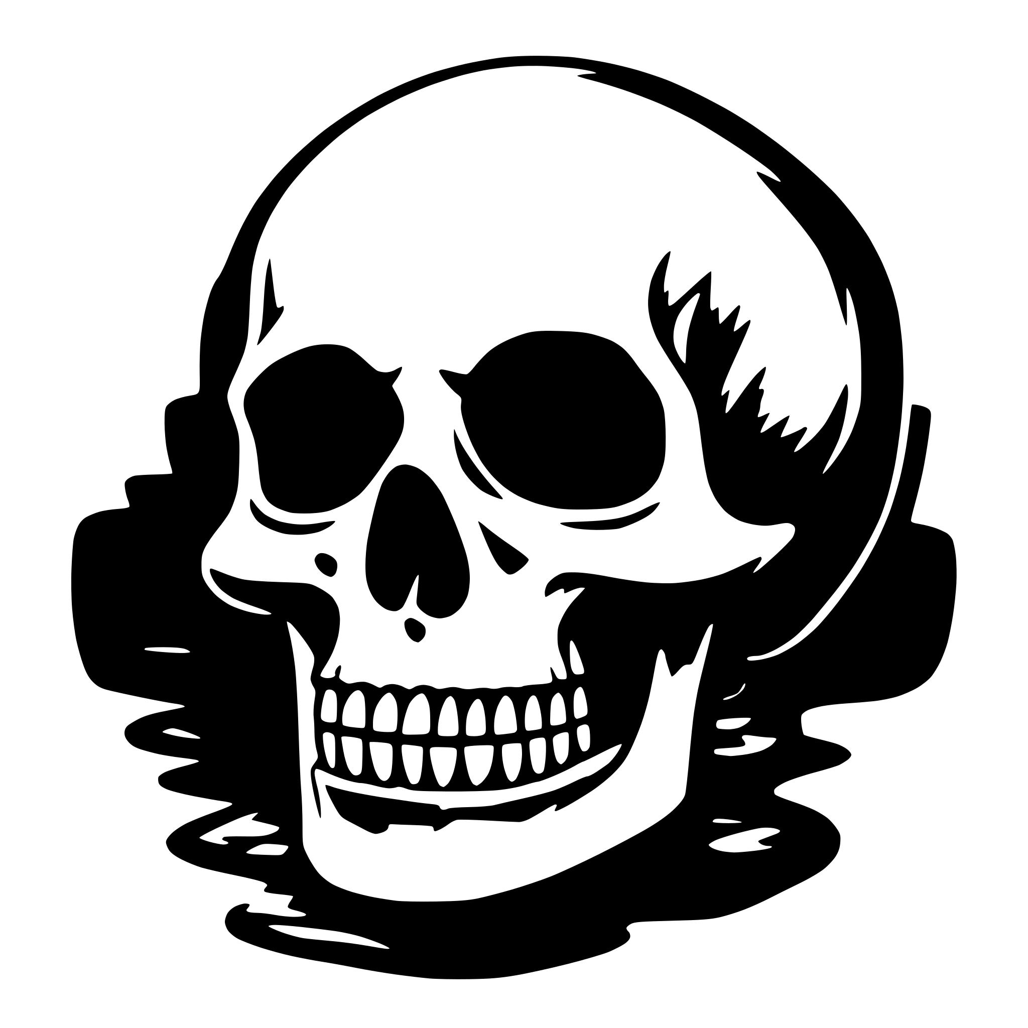 AI-generated SVG of a skull