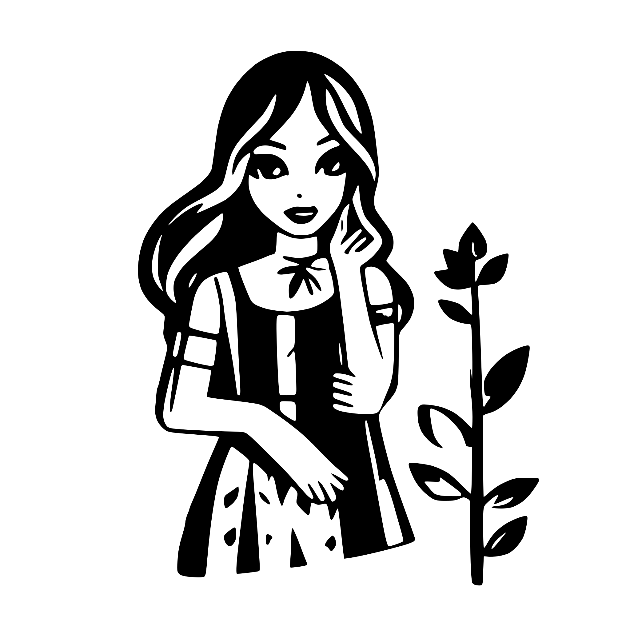 AI-generated SVG of a girly accessories collections flat icon style to print on t shirt