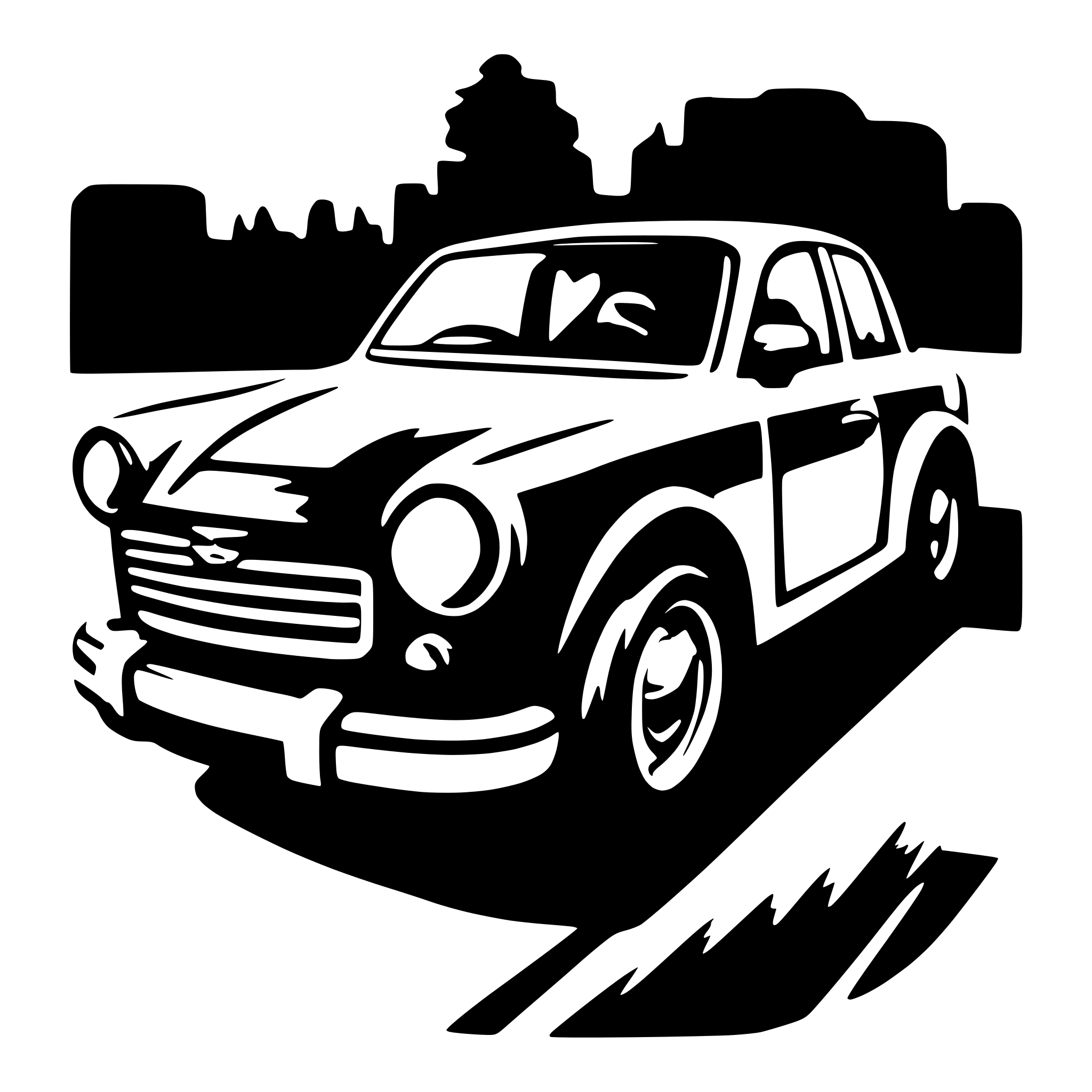 AI-generated SVG of a car