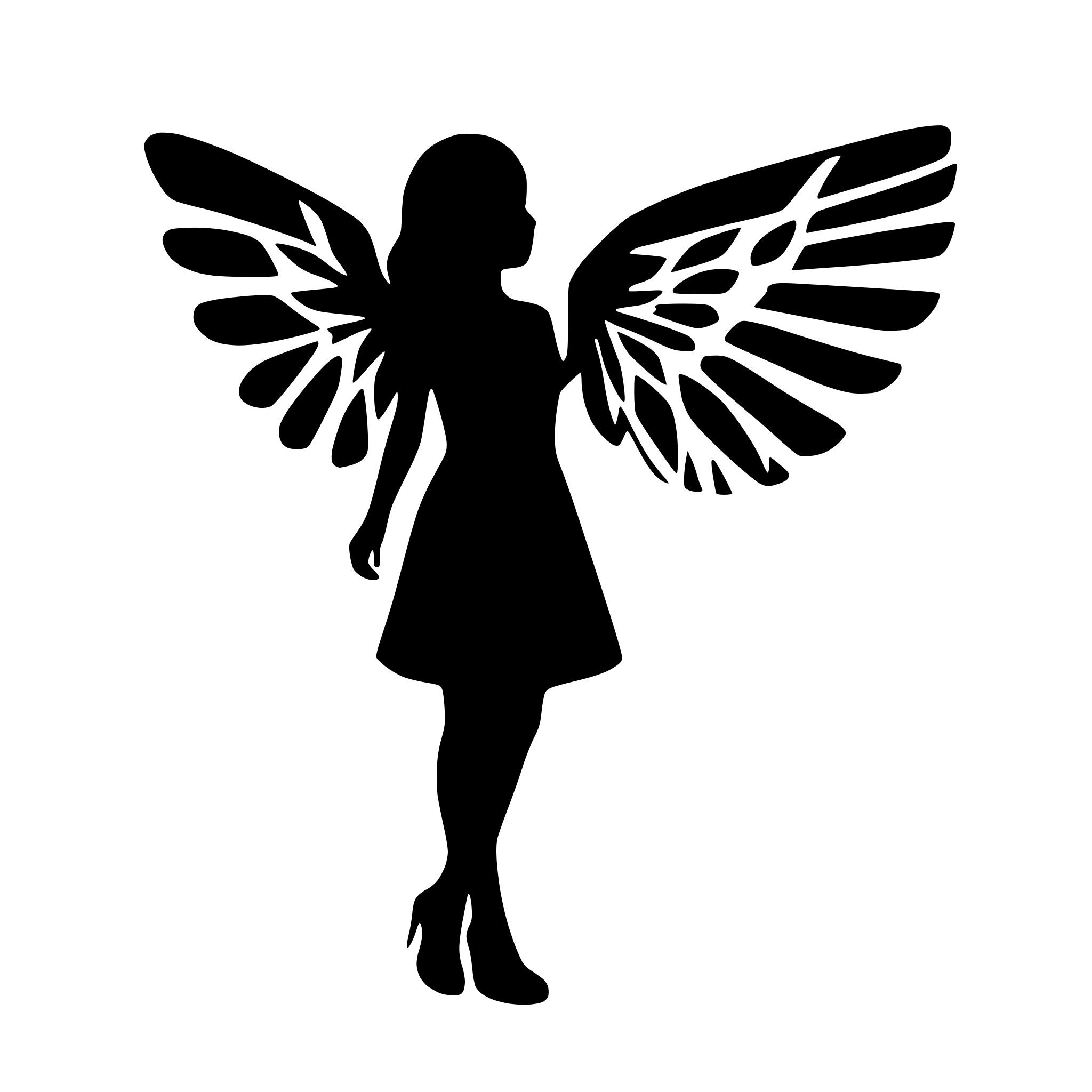 AI-generated SVG of a angle wings