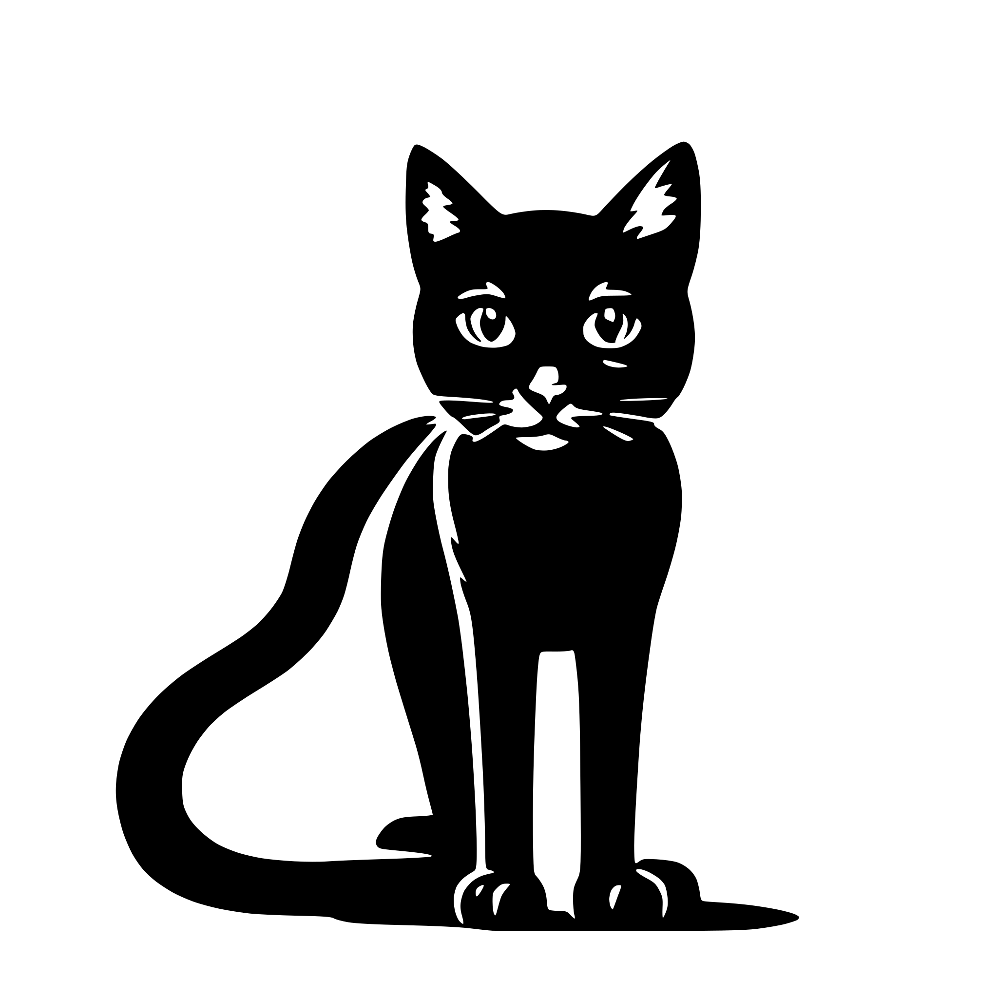 AI-generated SVG of 'black cat shadow'