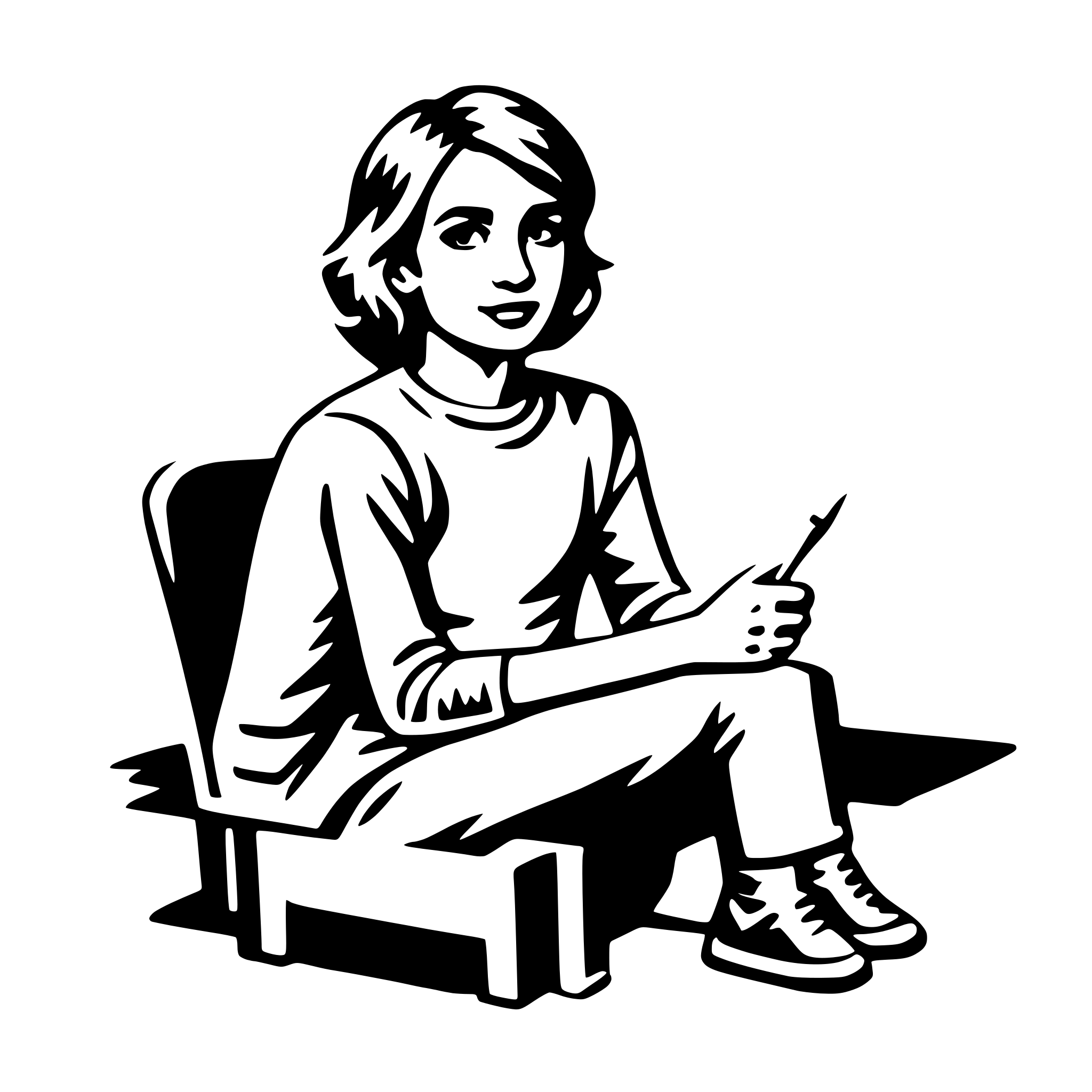 AI-generated SVG of a artist
