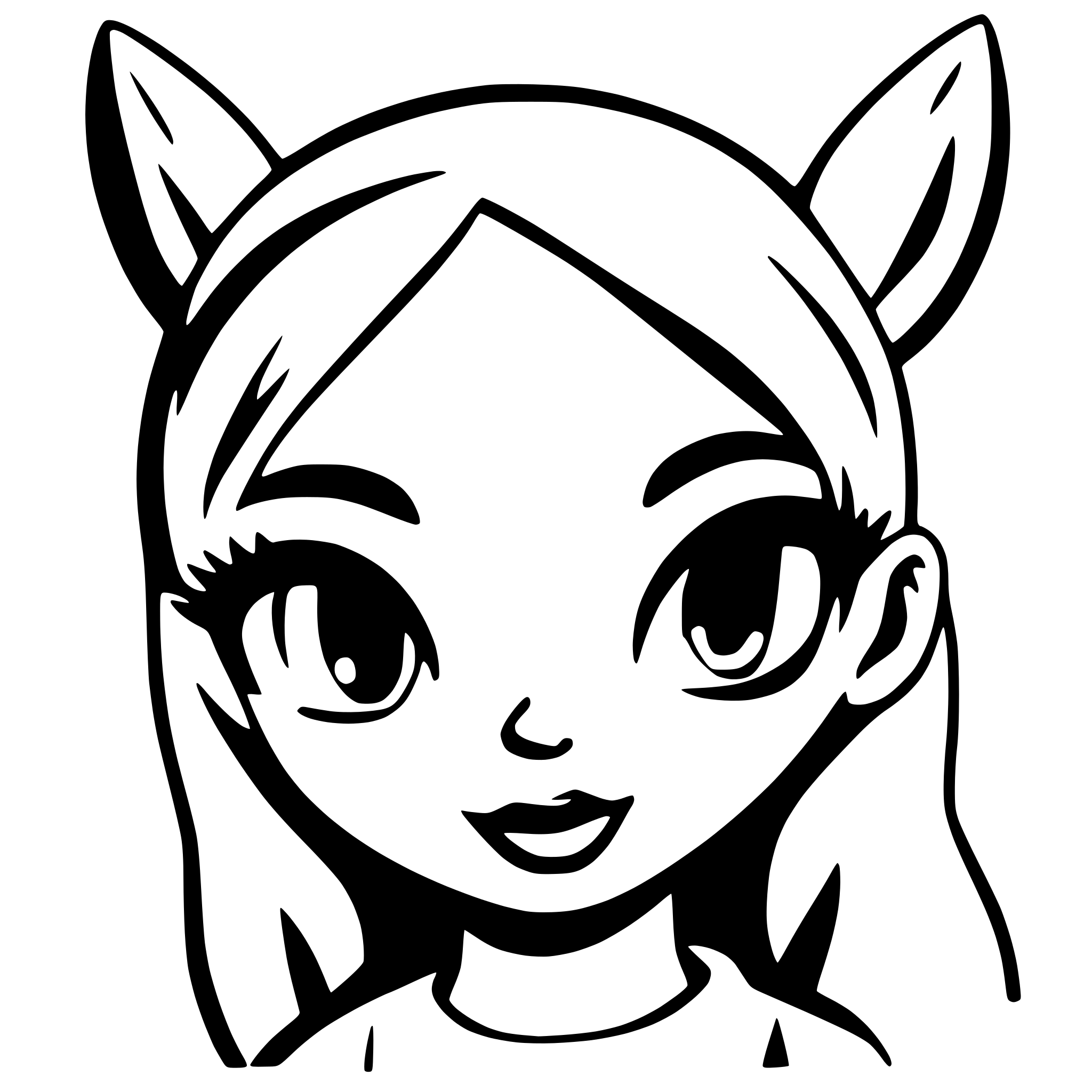 AI-generated SVG of a doe eyes cartoon
