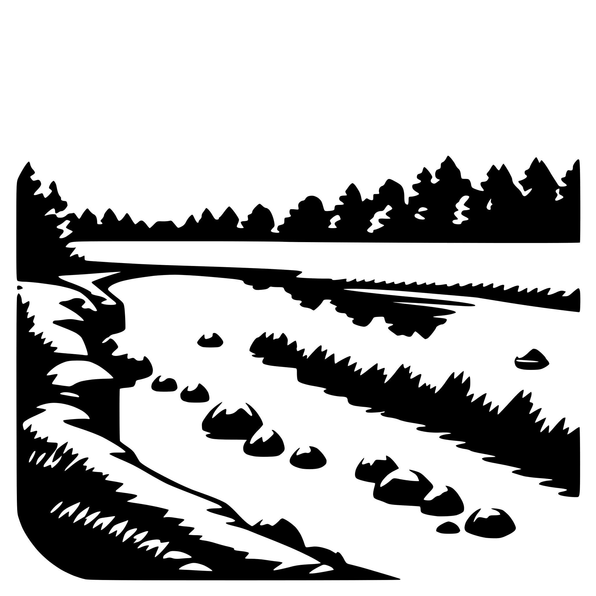AI-generated SVG of 'mountain and river'