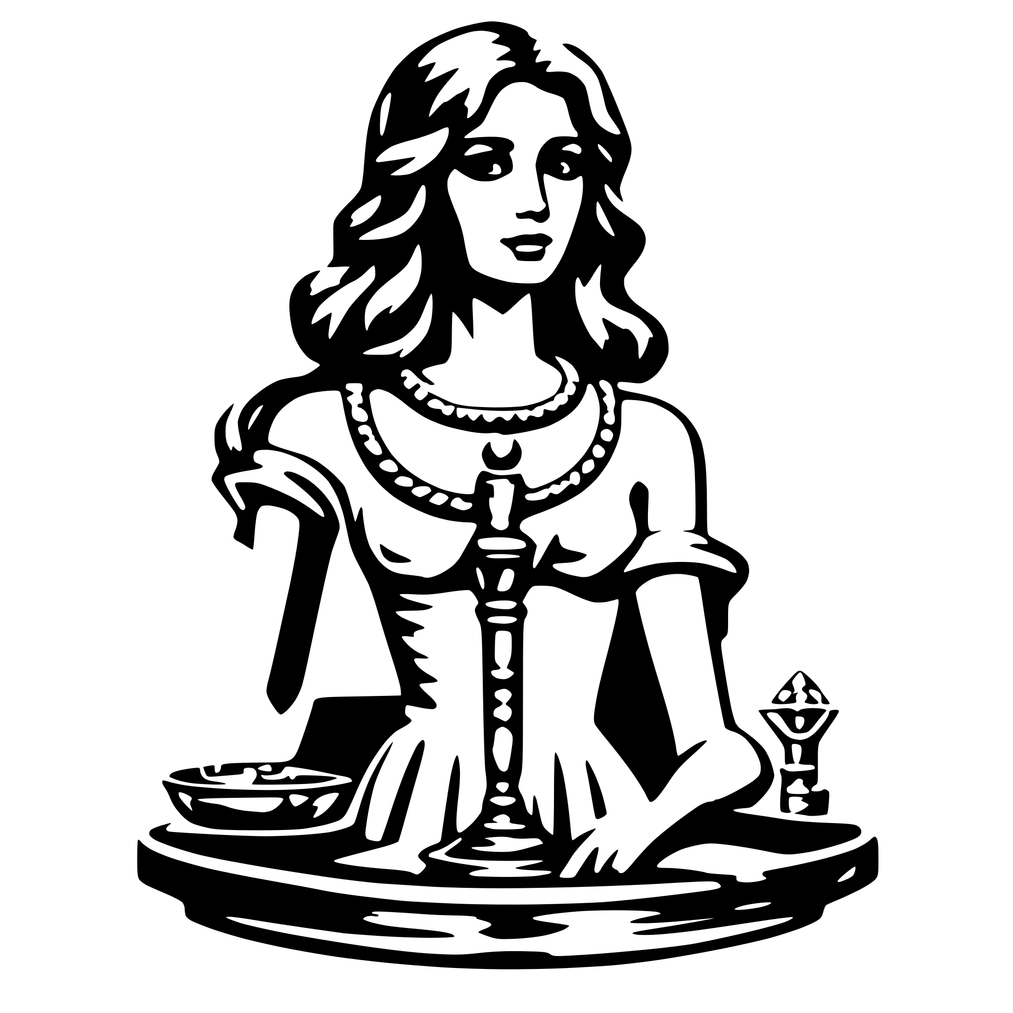 AI-generated SVG of 'Gold Themis goddess'
