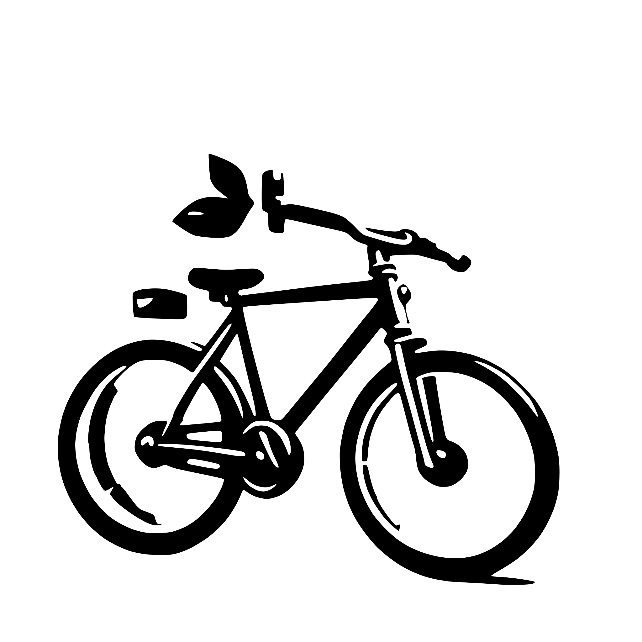 AI-generated SVG of 'a bicycle silhouette vector with a white background'