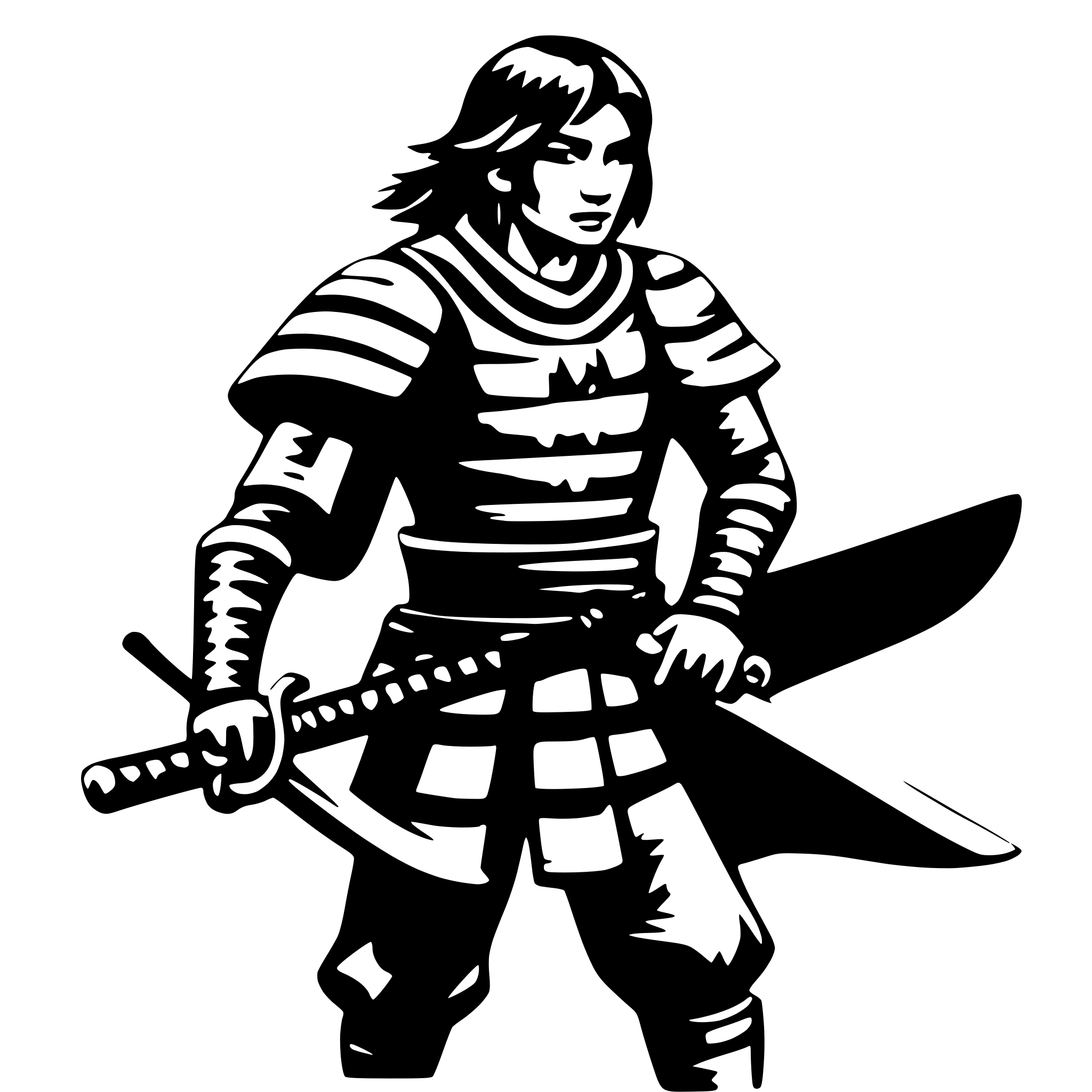 AI-generated SVG of 'samurai'