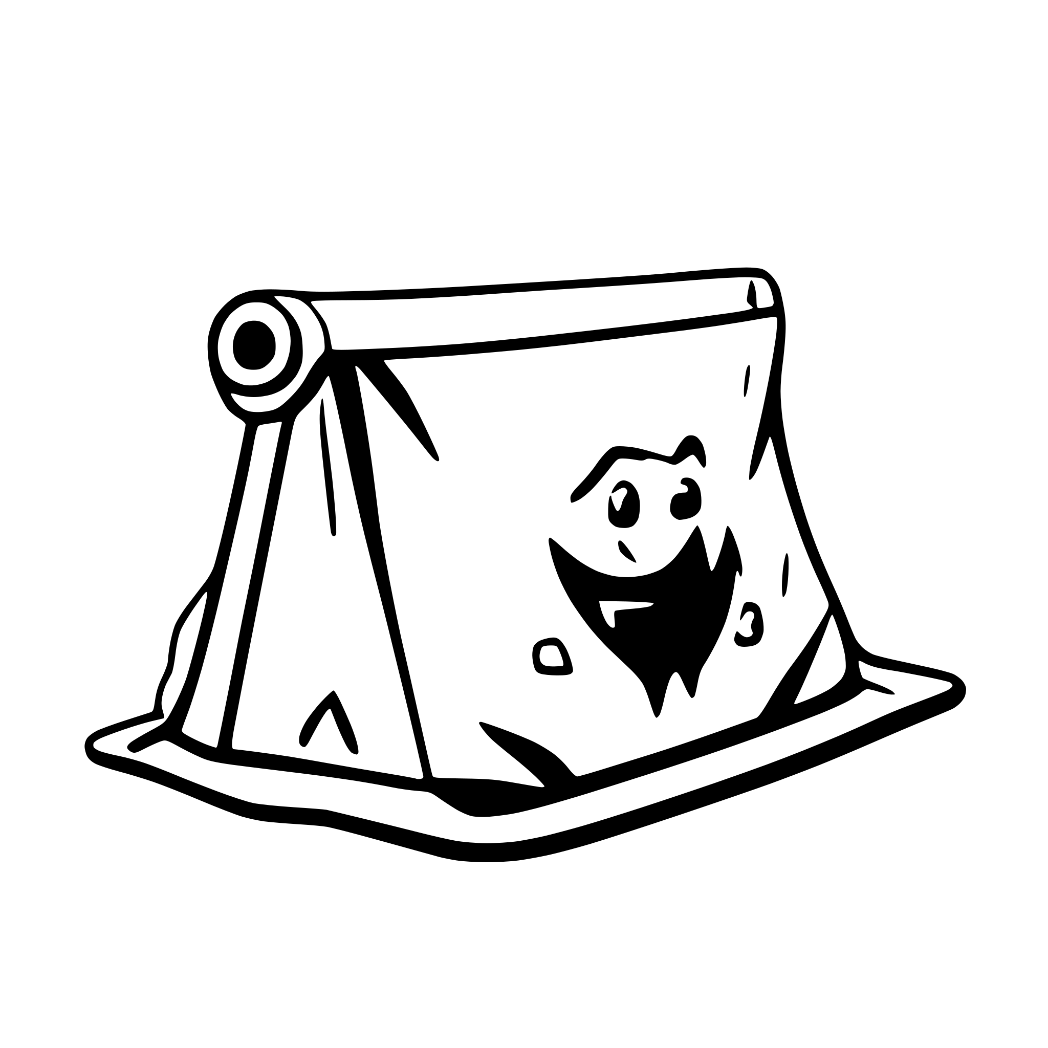 AI-generated SVG of a square tarpaulin
