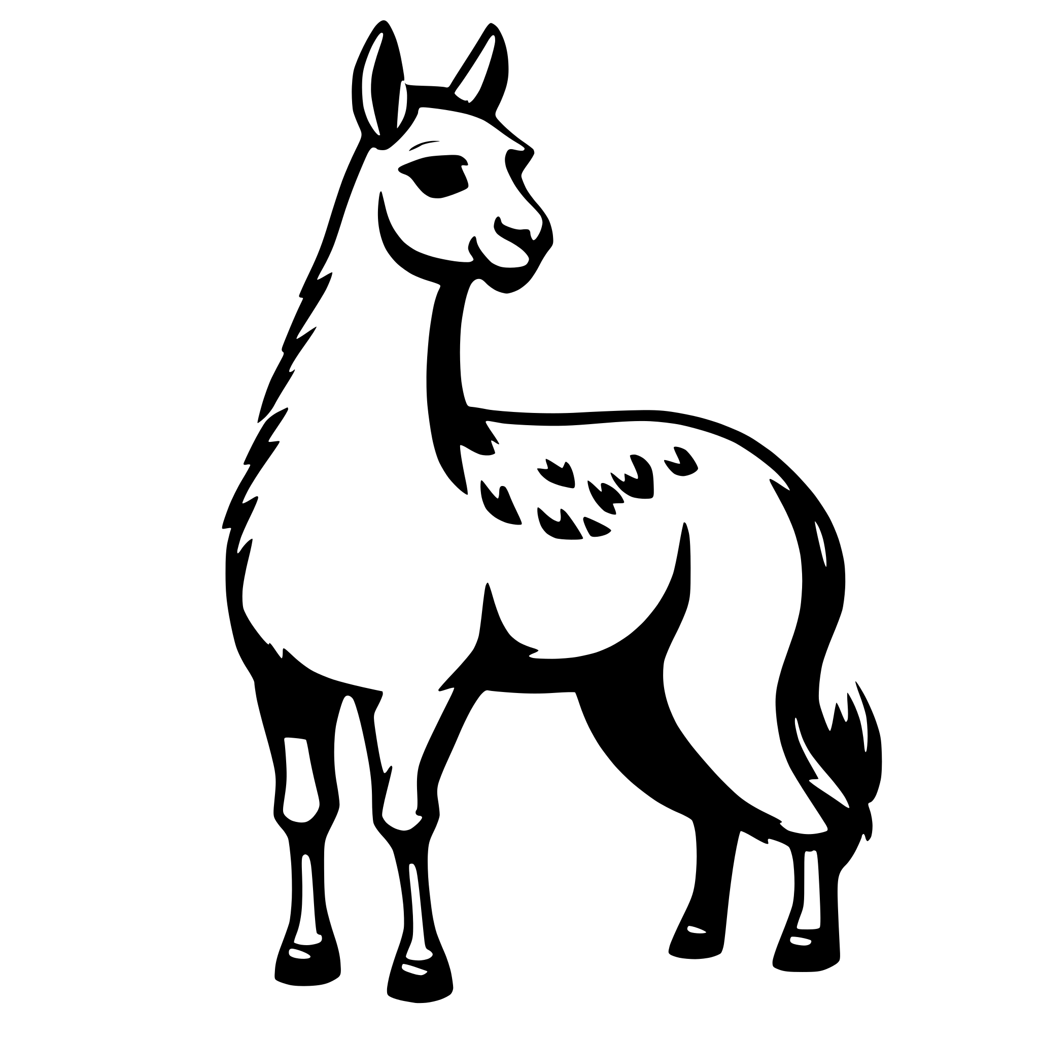 AI-generated SVG of 'lama'