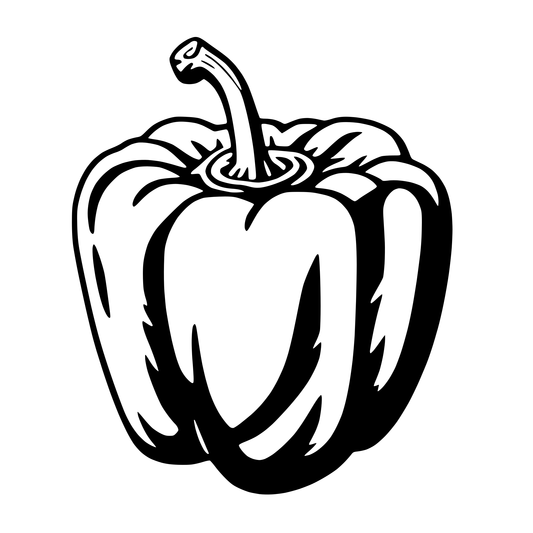 AI-generated SVG of a bell pepper