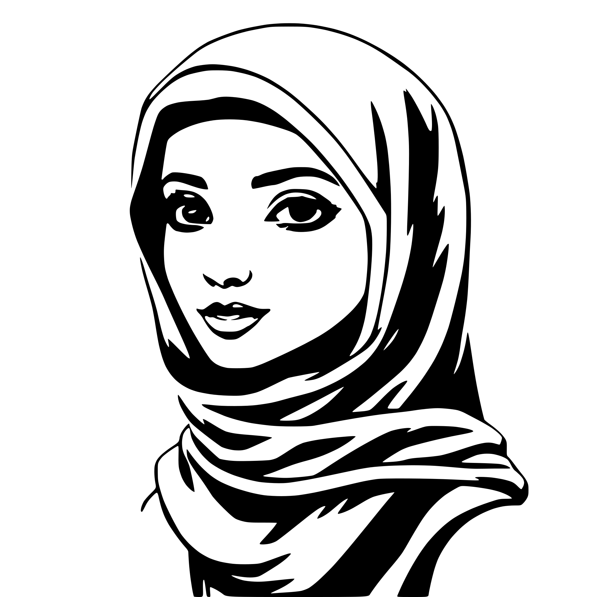 AI-generated SVG of a hijab