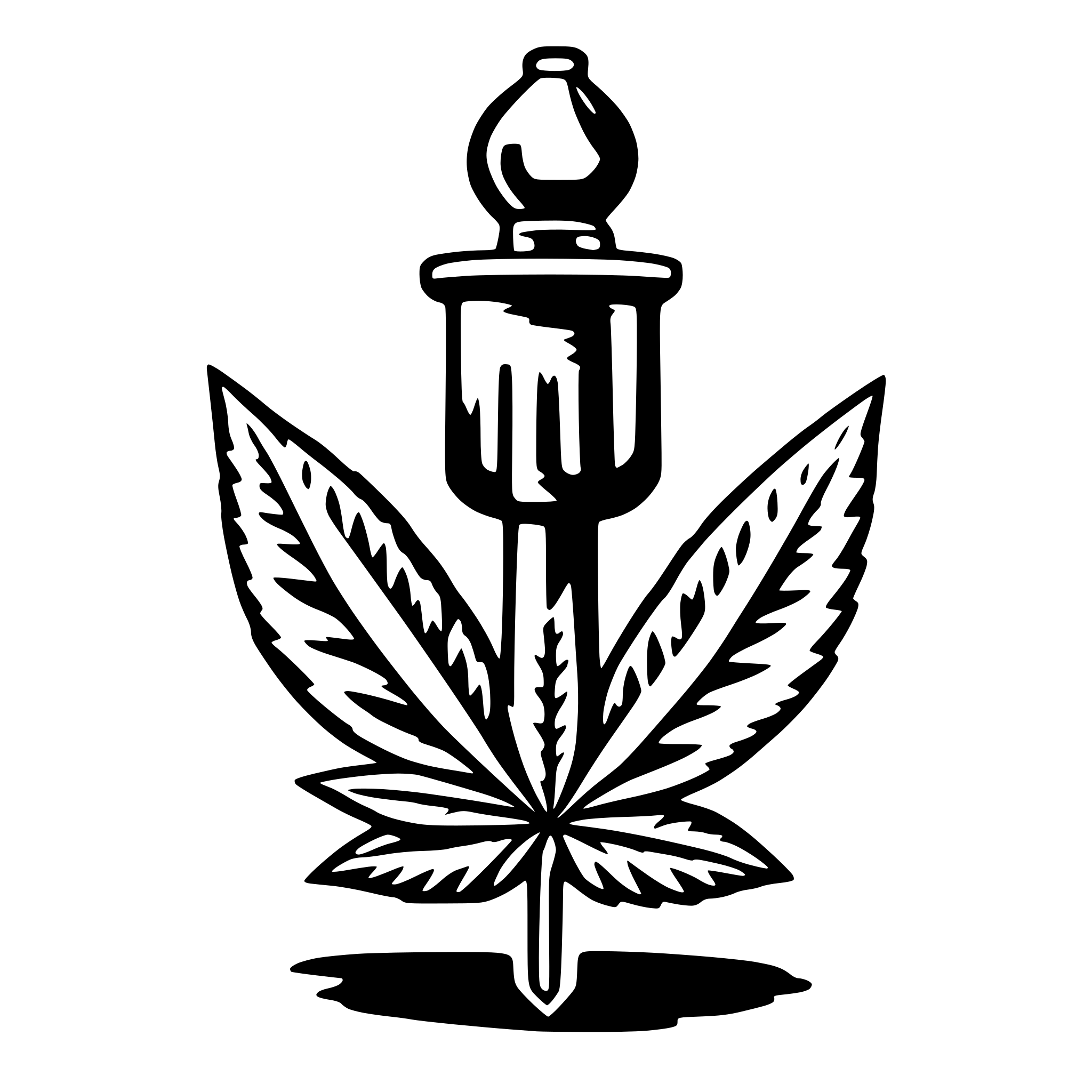 AI-generated SVG of a Cannabis Anchor