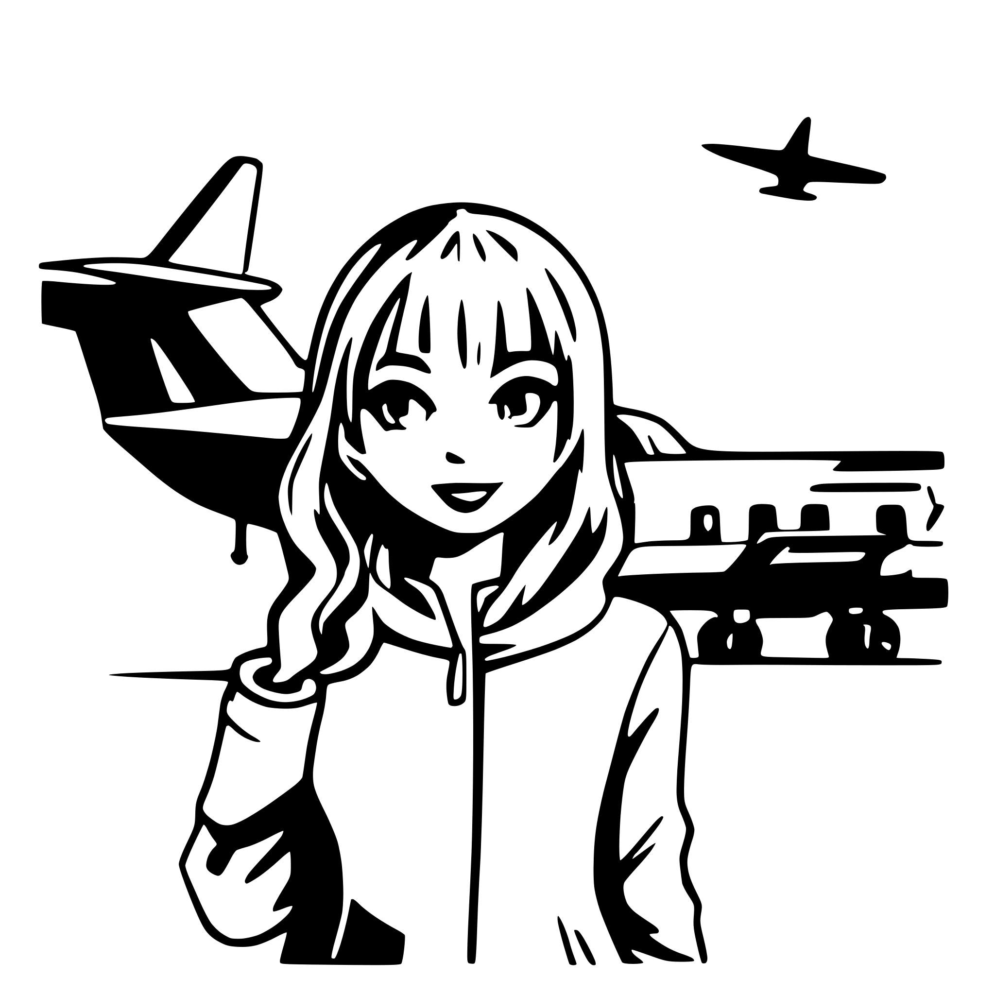 AI-generated SVG of a airplane checklist