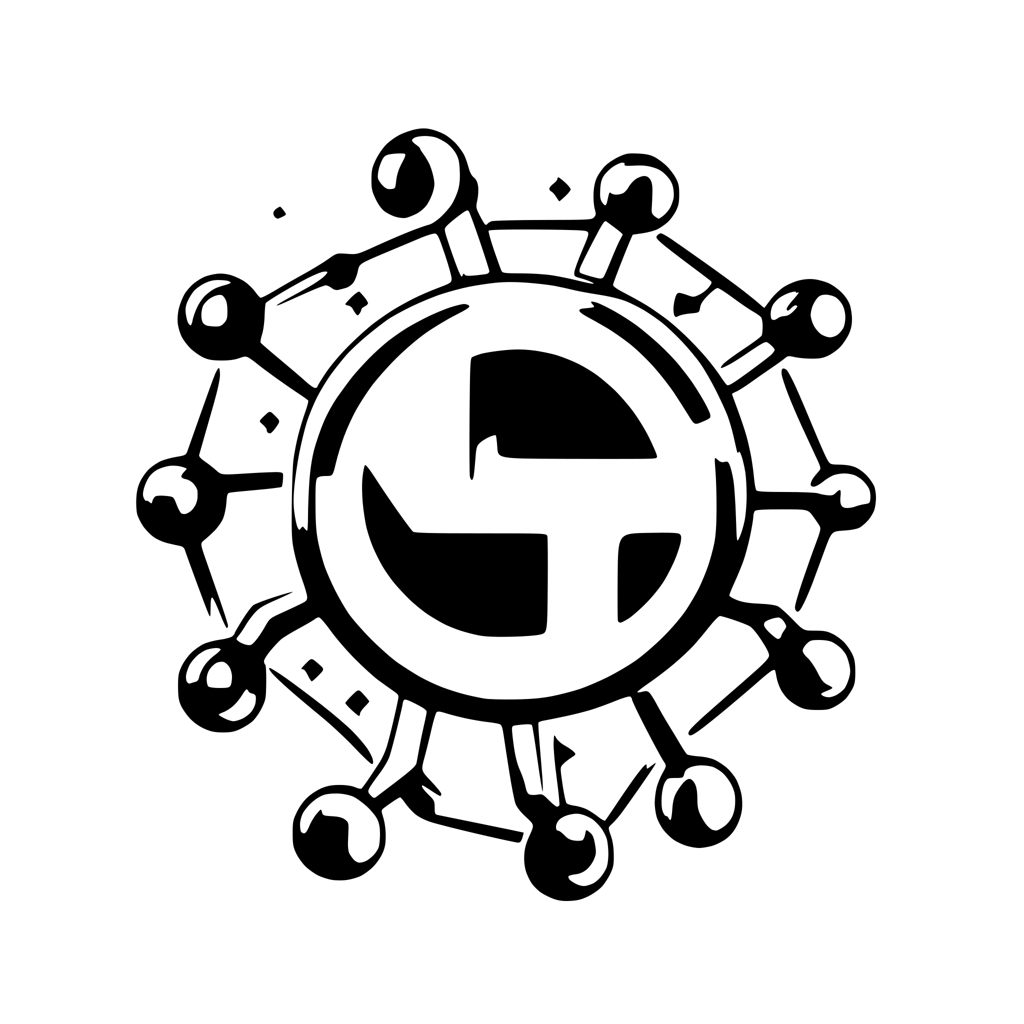 AI-generated SVG of a Text logo for "SuoAI". Make the letters S and A be created of something like neural network nodes. Use letters only. Don't make it look like an icon