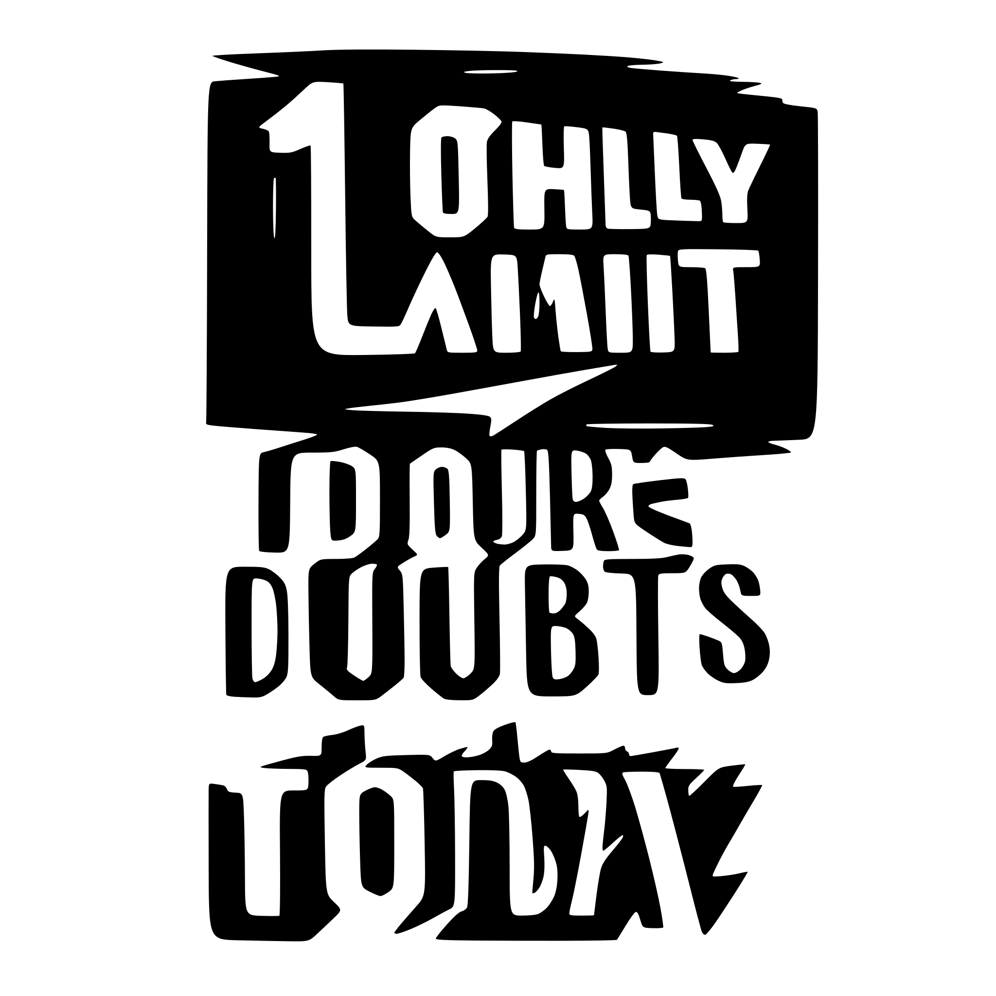 AI-generated SVG of a The only limit to our realization of tomorrow is our doubts of today text