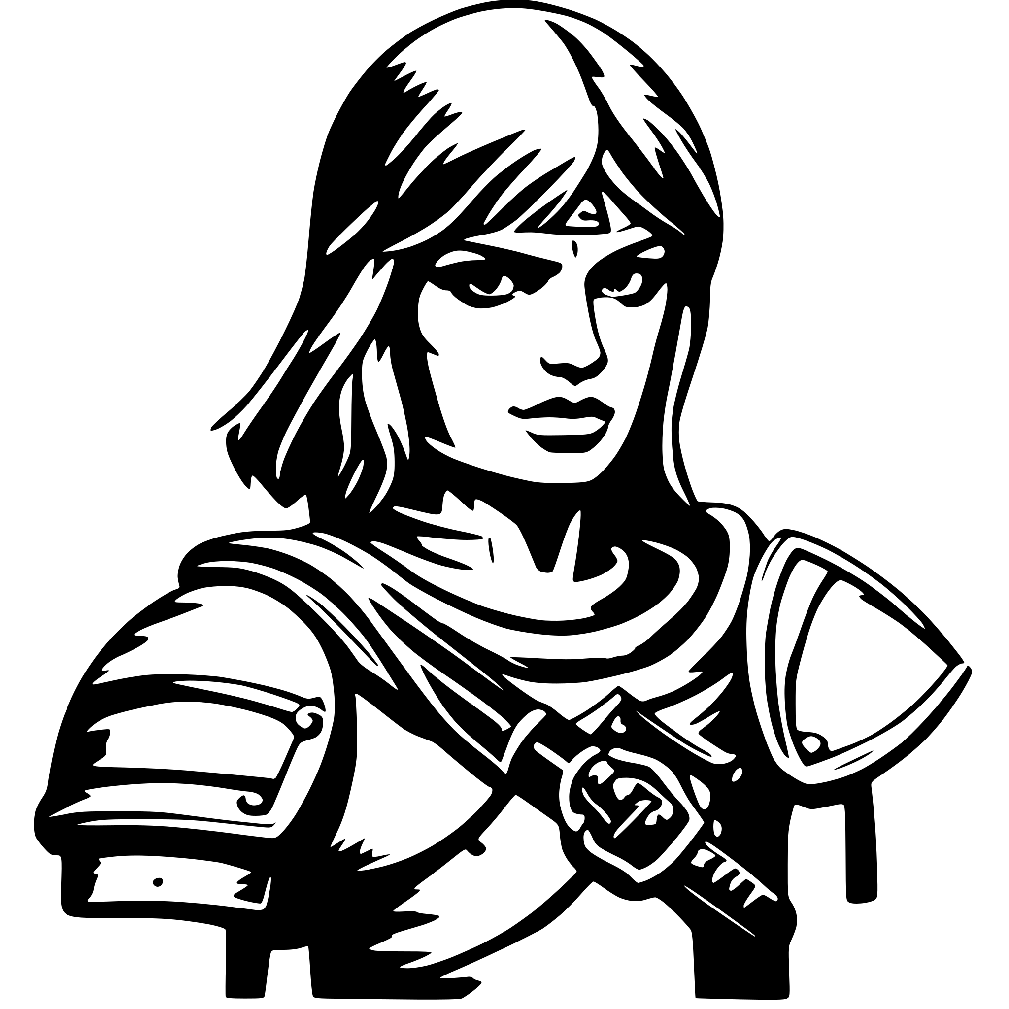 AI-generated SVG of a warrior