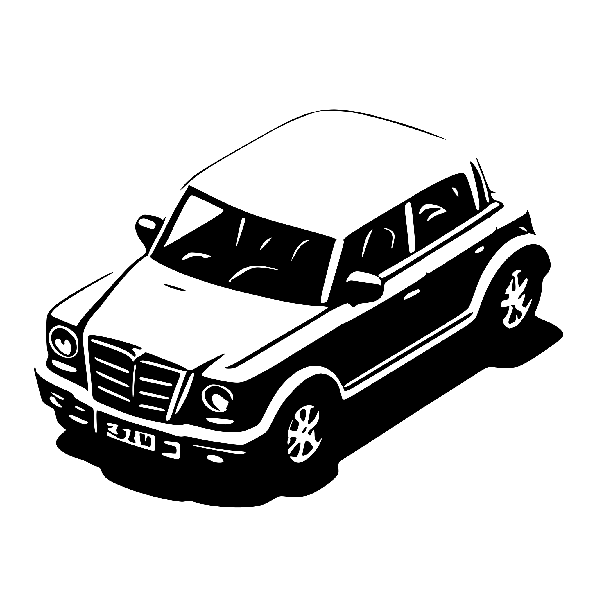 AI-generated SVG of '3D isometric car'