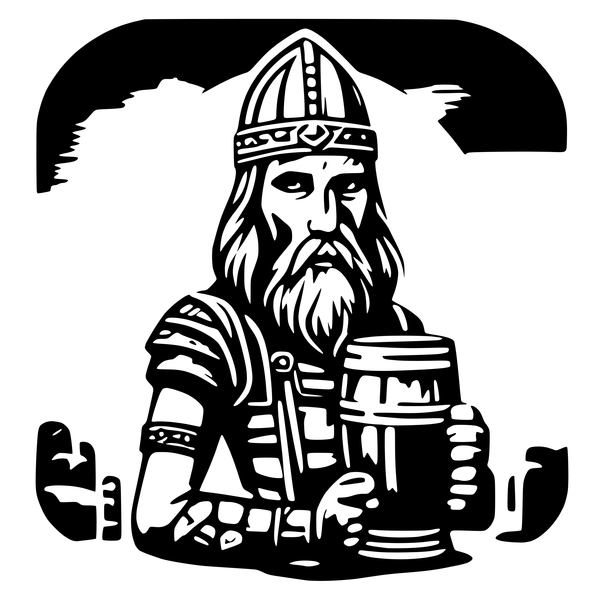 AI-generated SVG of 'viking biere skal'