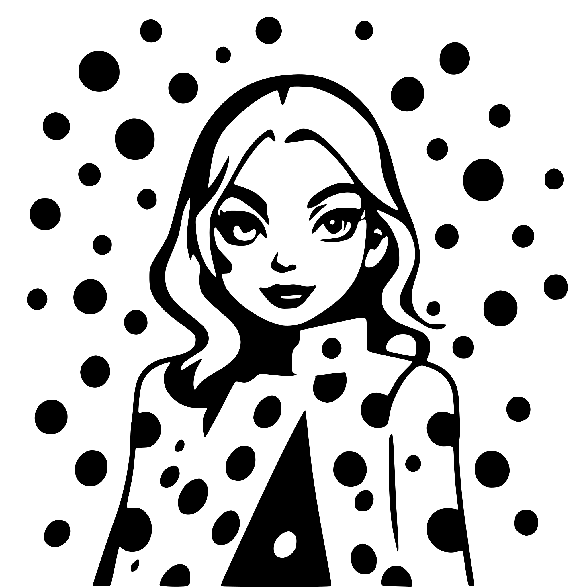 AI-generated SVG of a confetti nonoverlaping dots