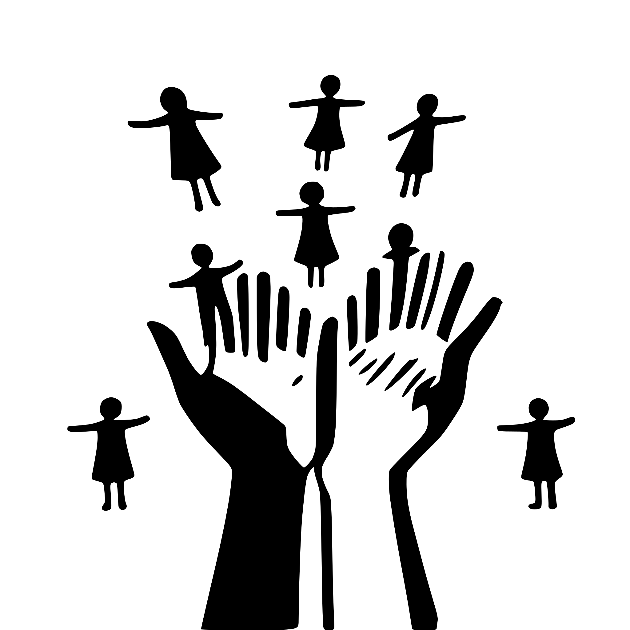 AI-generated SVG of a 12 Children holdng hands