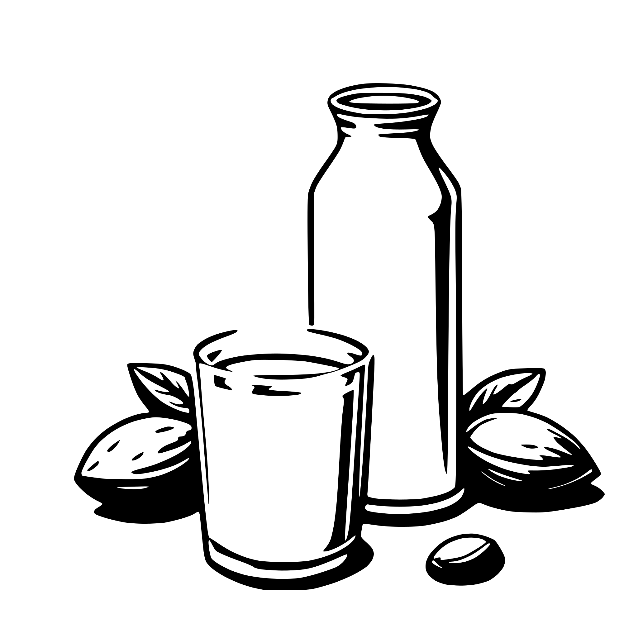 AI-generated SVG of 'almond milk'