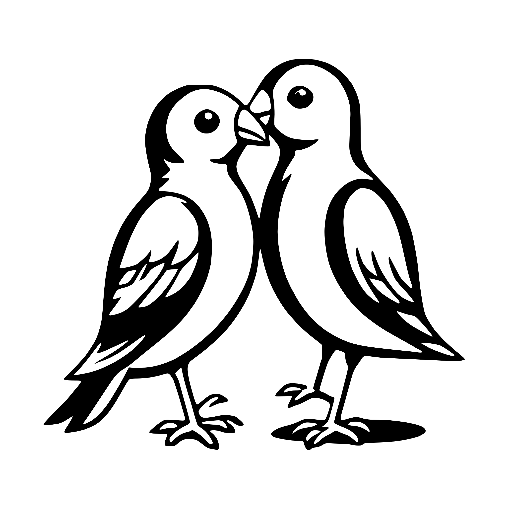 AI-generated SVG of 'lovebirds'