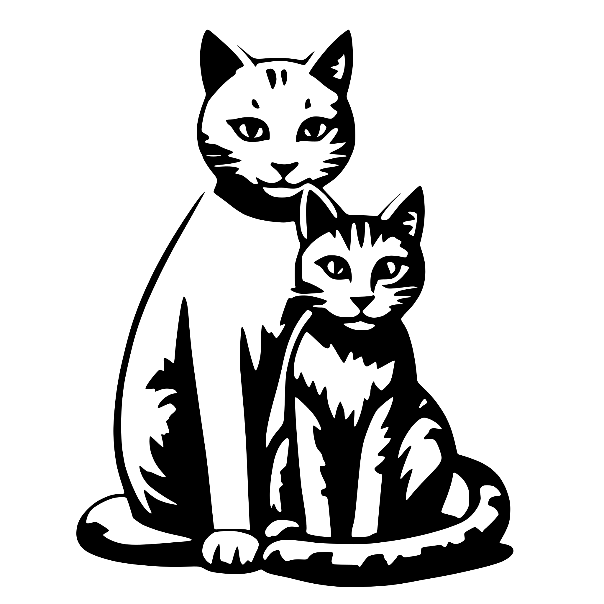 AI-generated SVG of 'cat love'