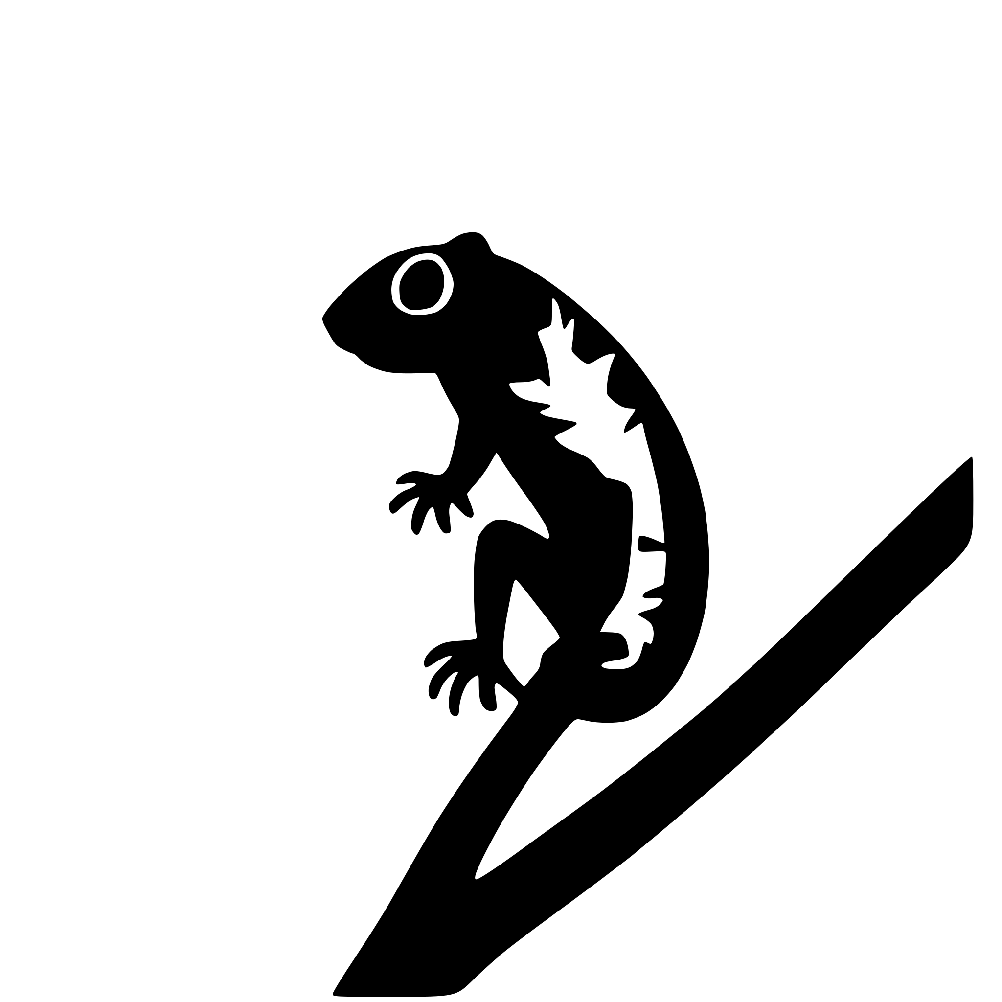 AI-generated SVG of 'chameleon on a tree branch'