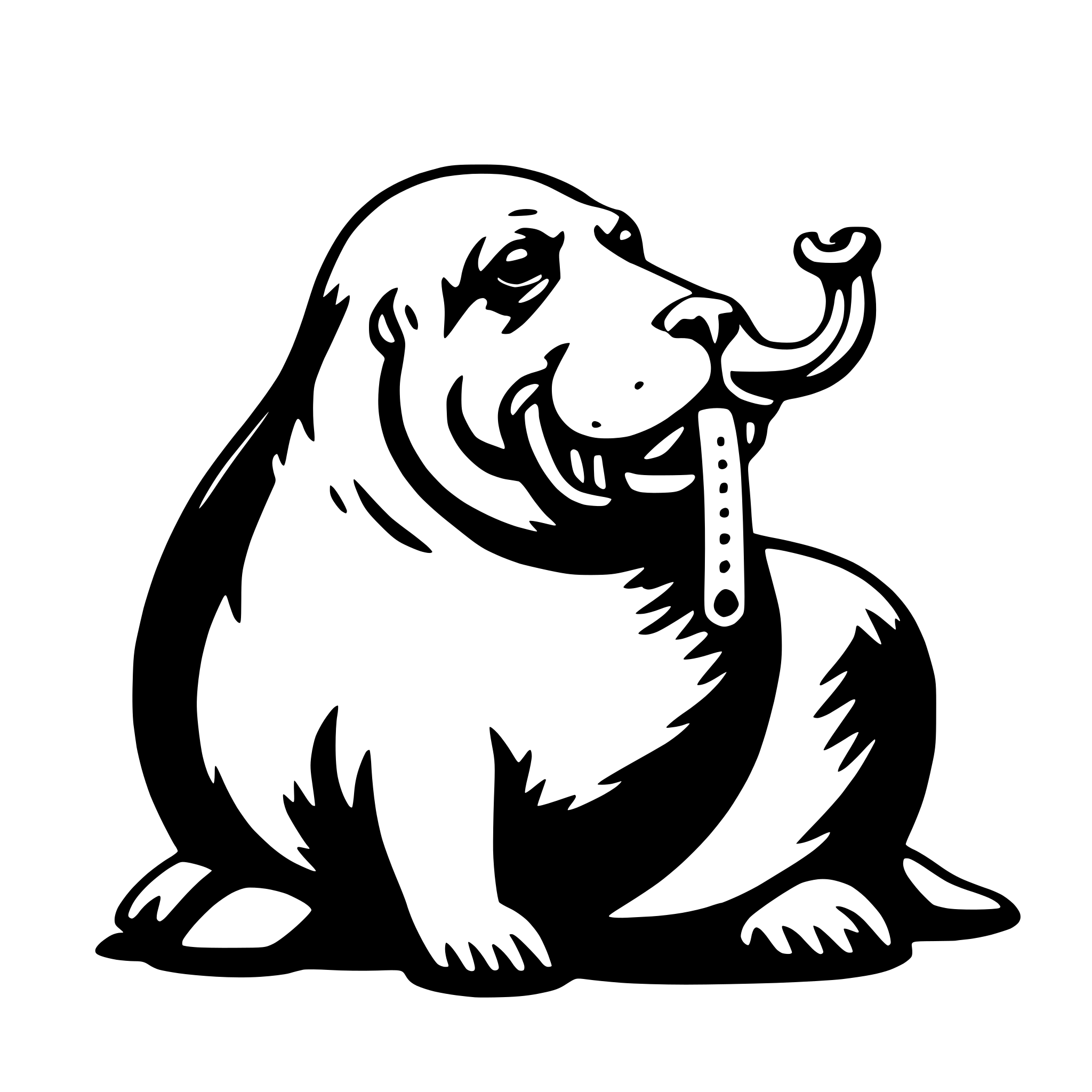 AI-generated SVG of a walrus with whistle