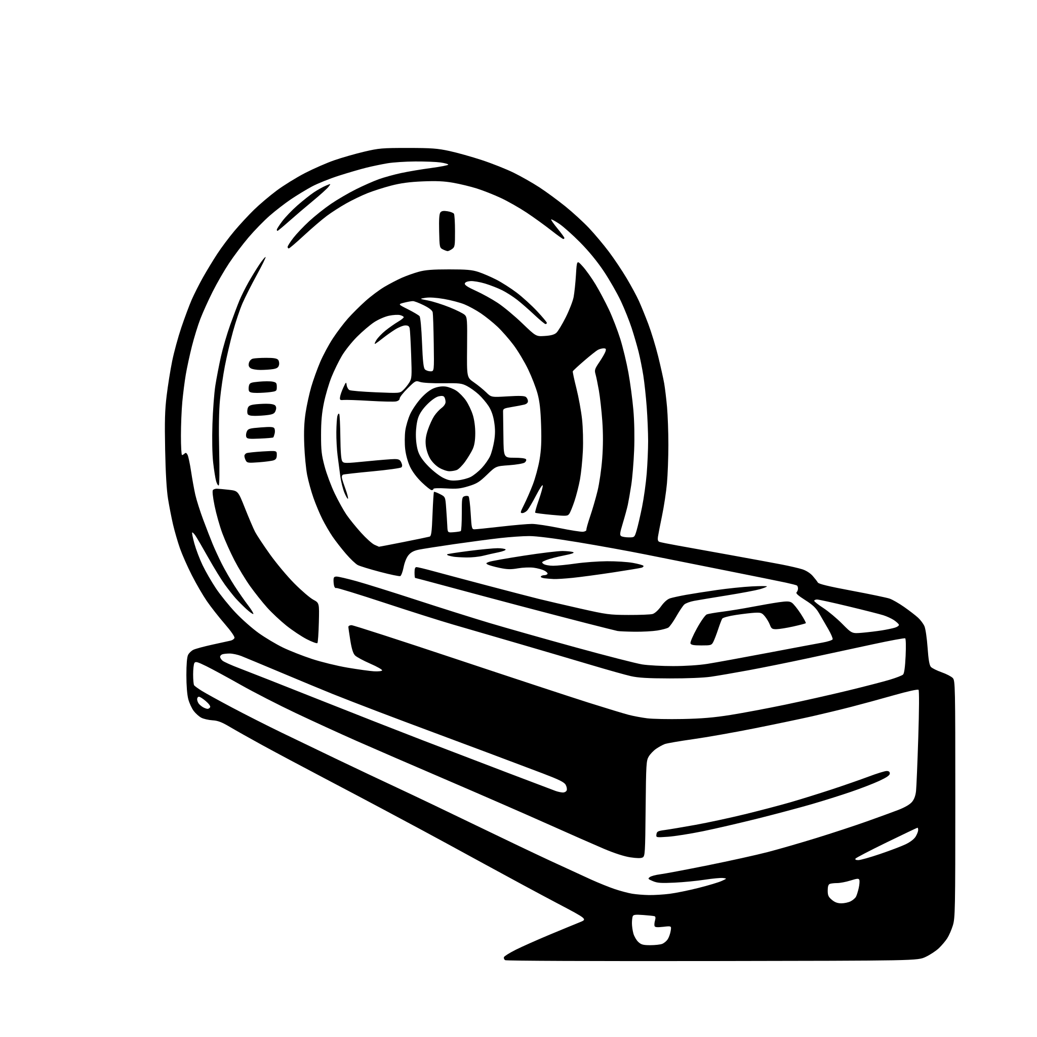 AI-generated SVG of a A simple logo of a CT scanner powered by AI AI-generated SVG of a A simple logo of a CT scanner powered by AI