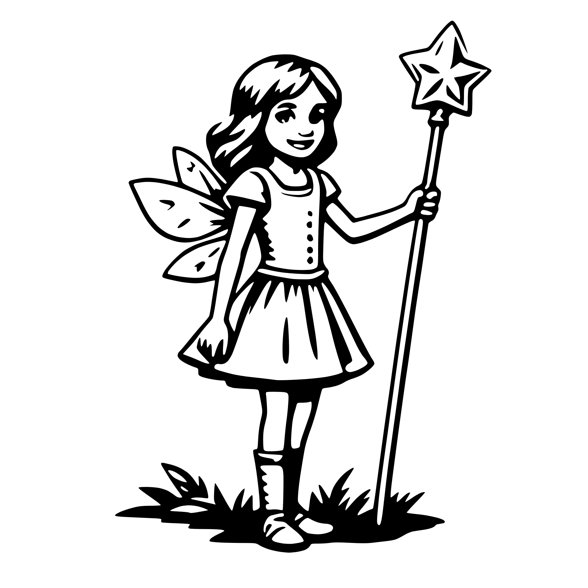 AI-generated SVG of a fairy with wand