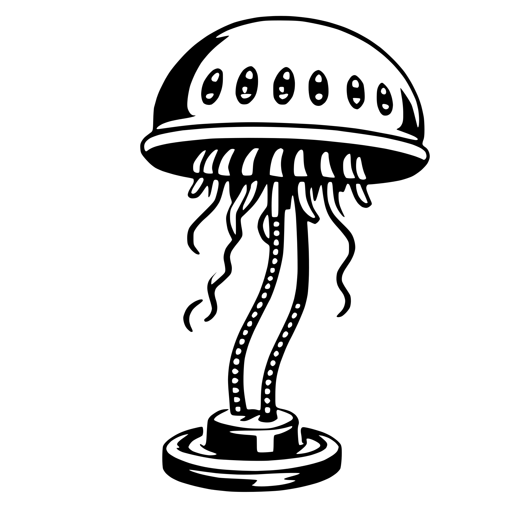 AI-generated SVG of a jellyfish with joystick