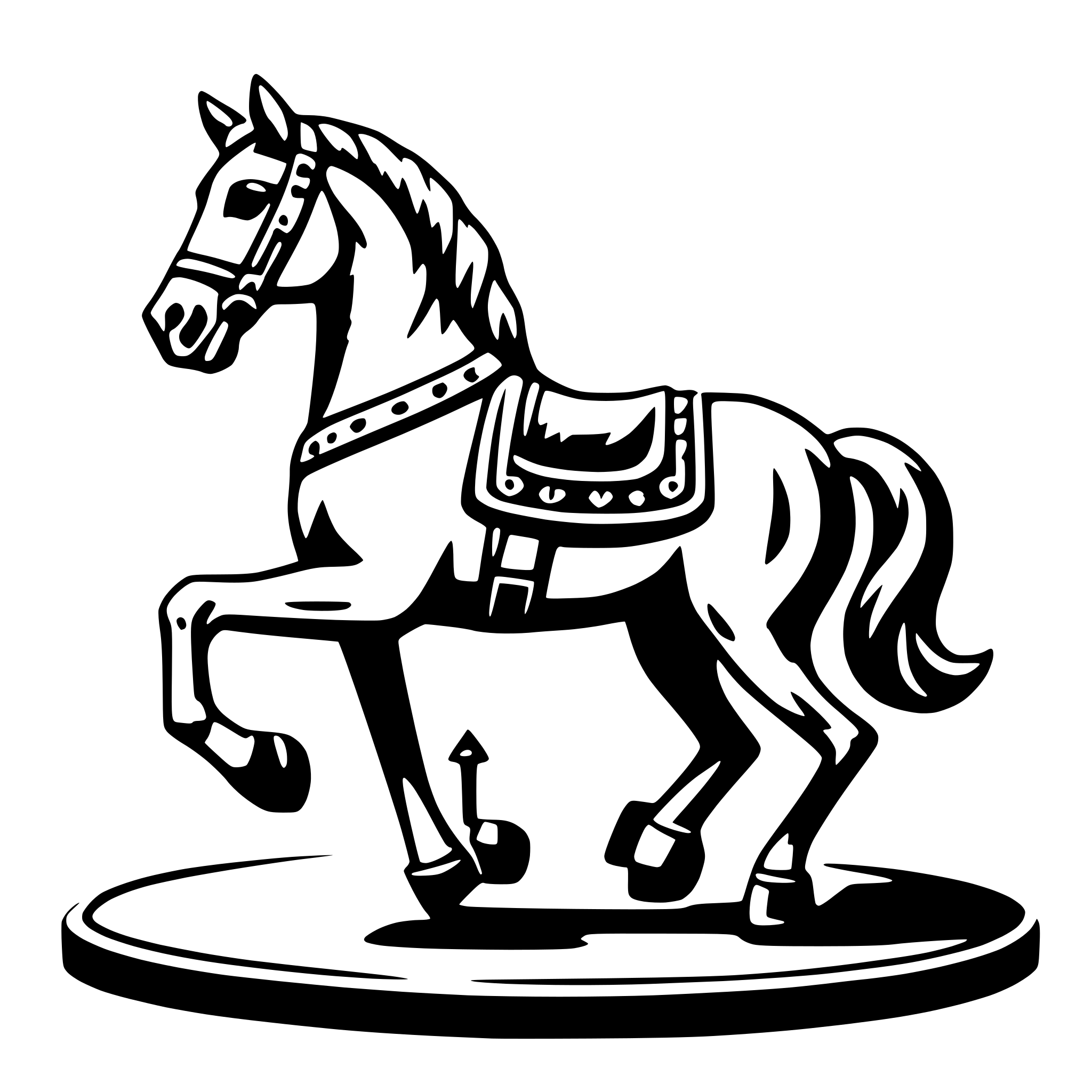 AI-generated SVG of a carousel horse