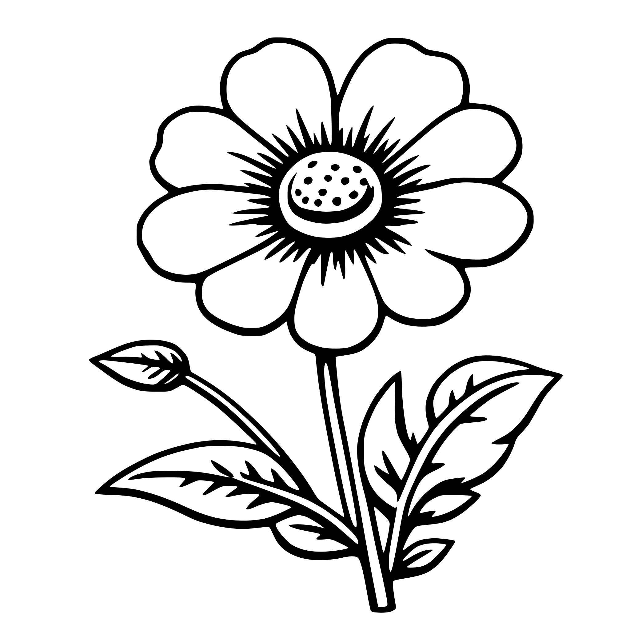 AI-generated SVG of 'flower'
