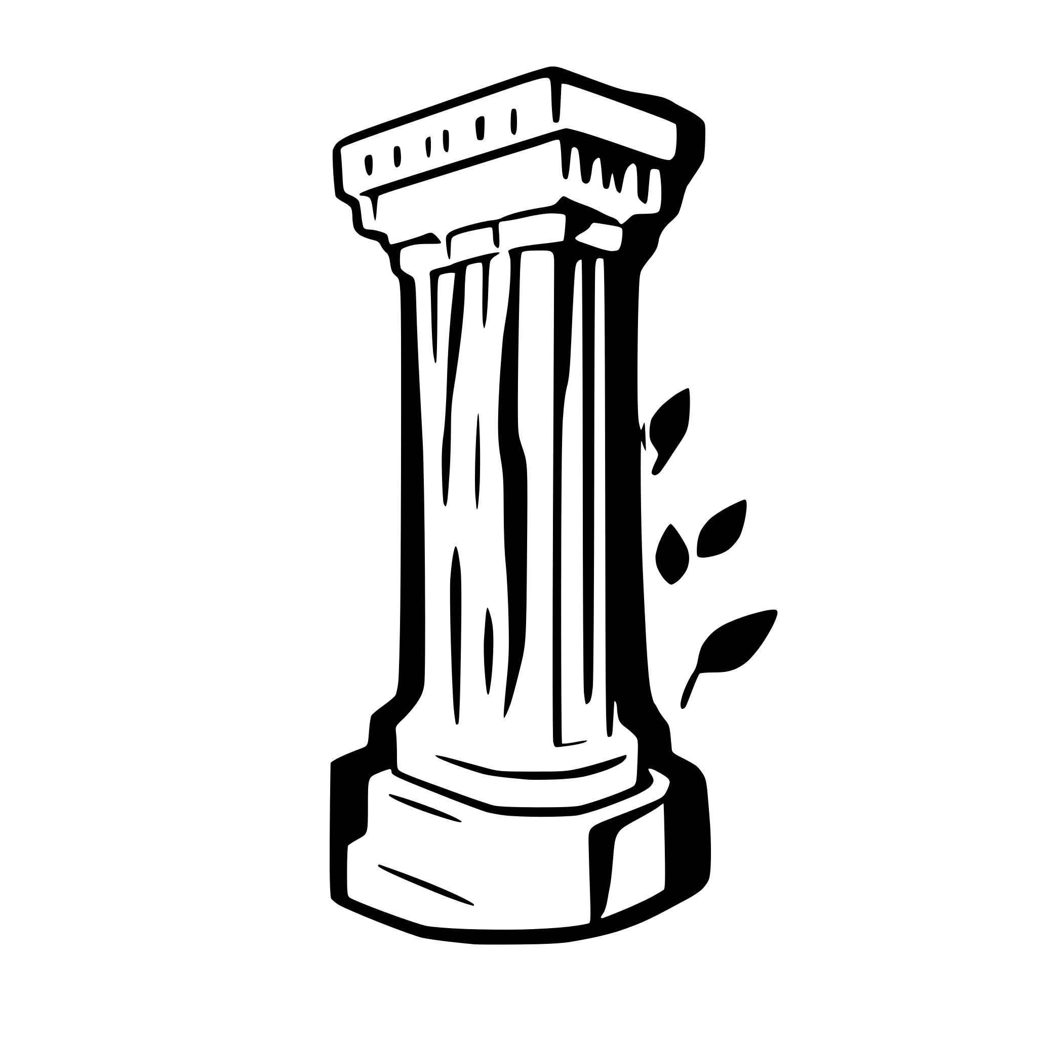 AI-generated SVG of a tall roman column no background