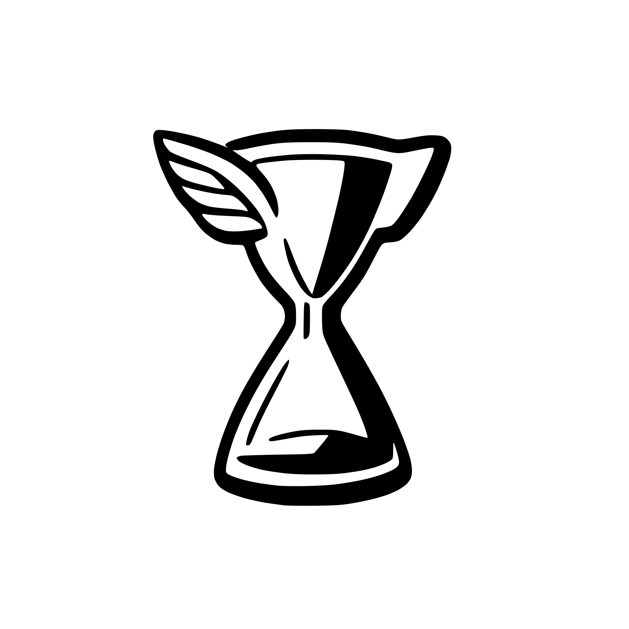 AI-generated SVG of a hourglass with wings