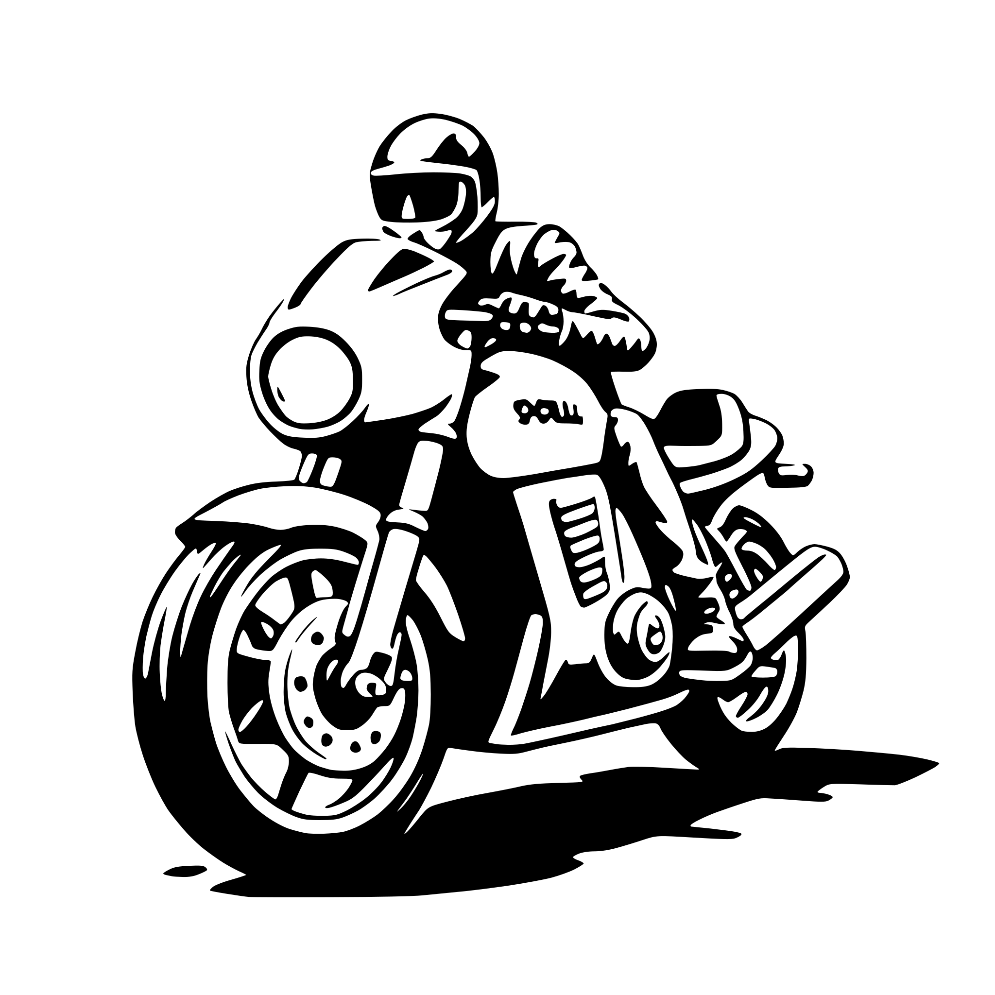 AI-generated SVG of a sports motorcycle