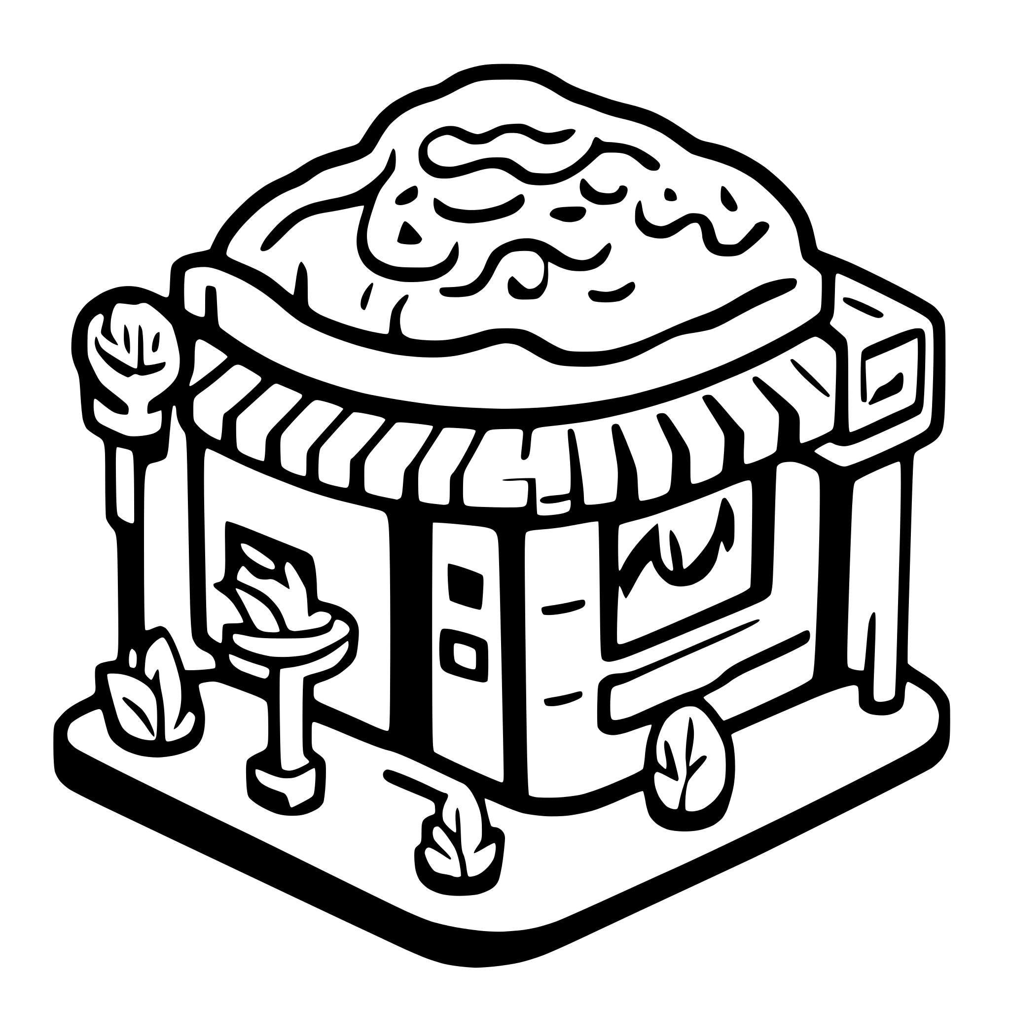 AI-generated SVG of a fastfood restaurant for cooking streetfood
