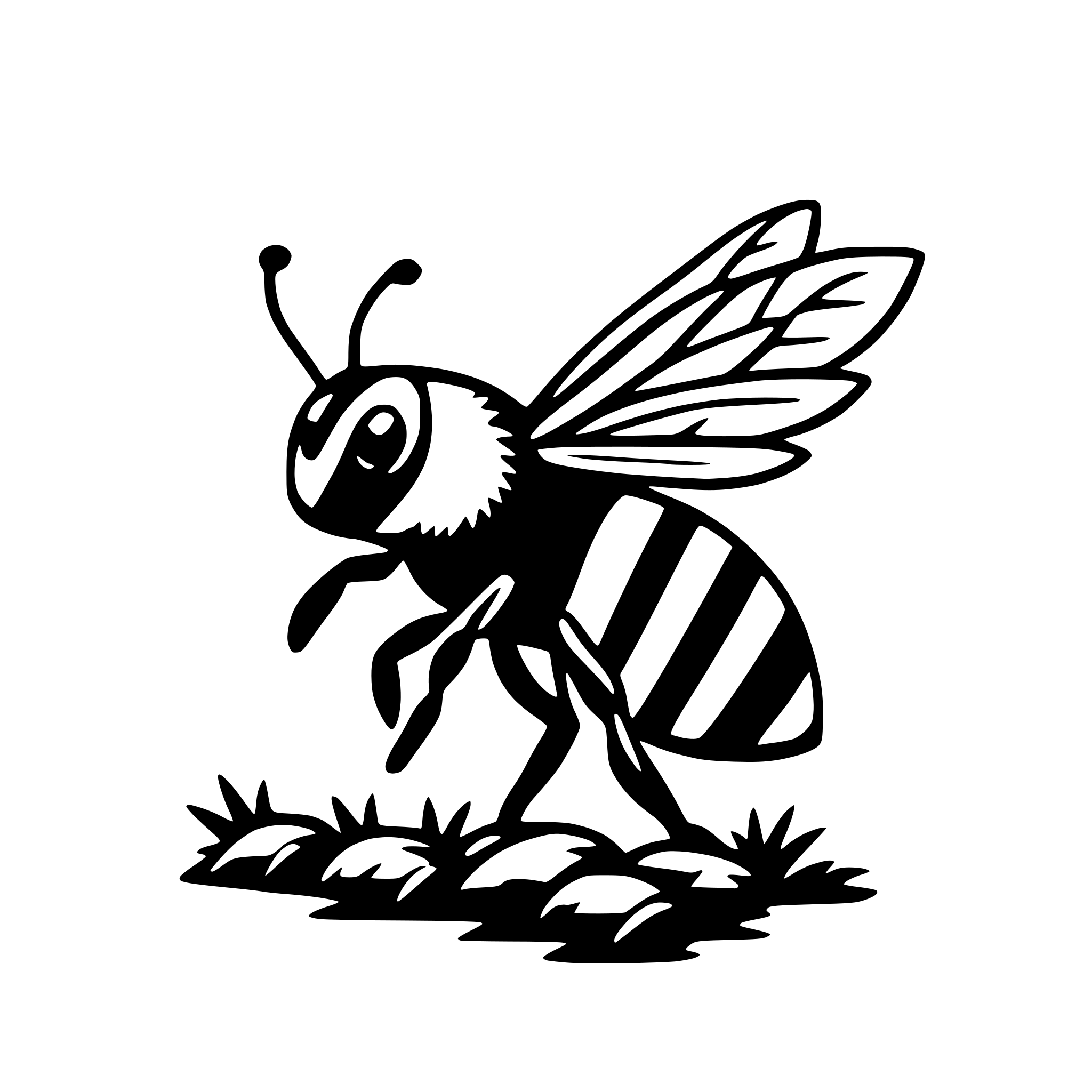 AI-generated SVG of a bee