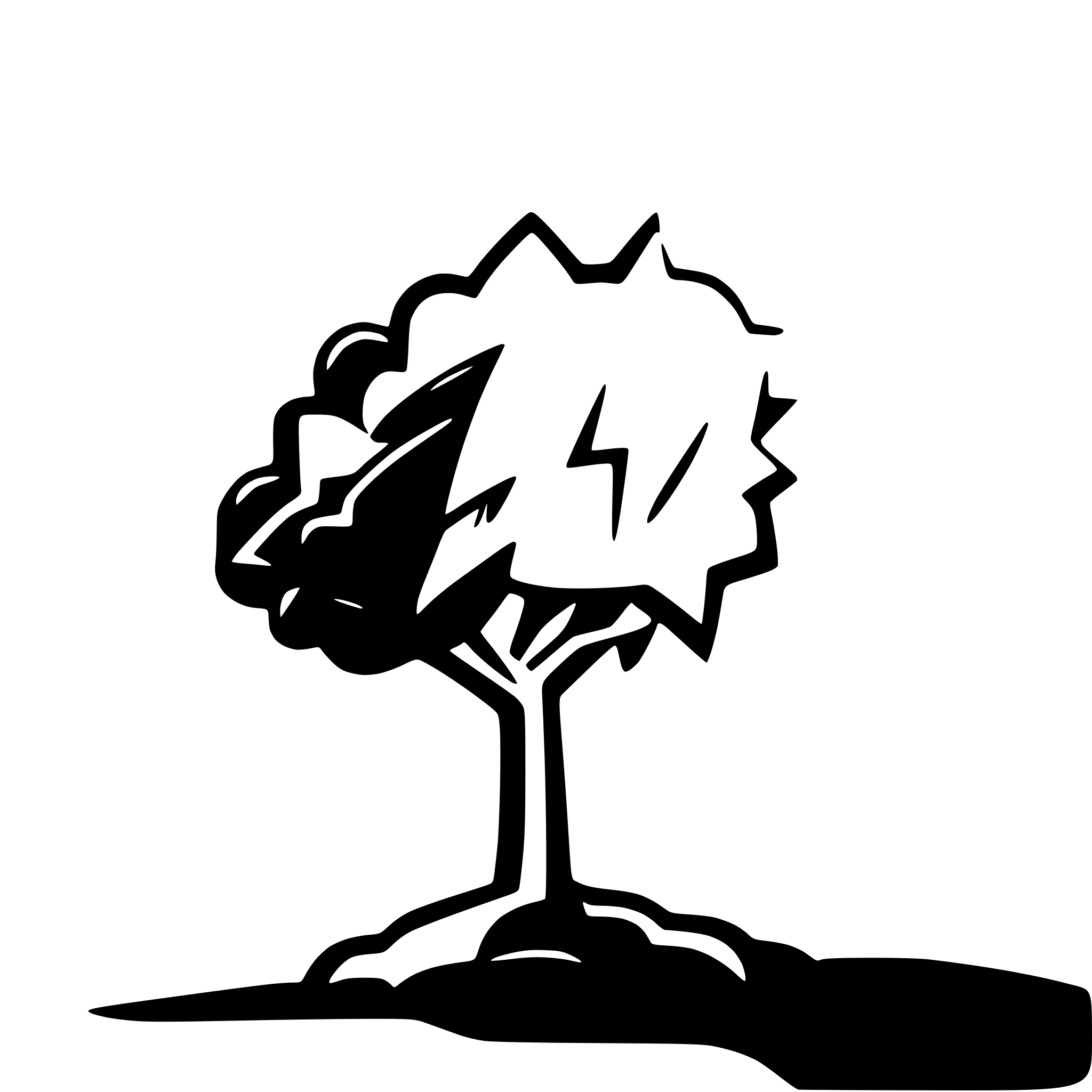 AI-generated SVG of 'tree and lightning bolt'